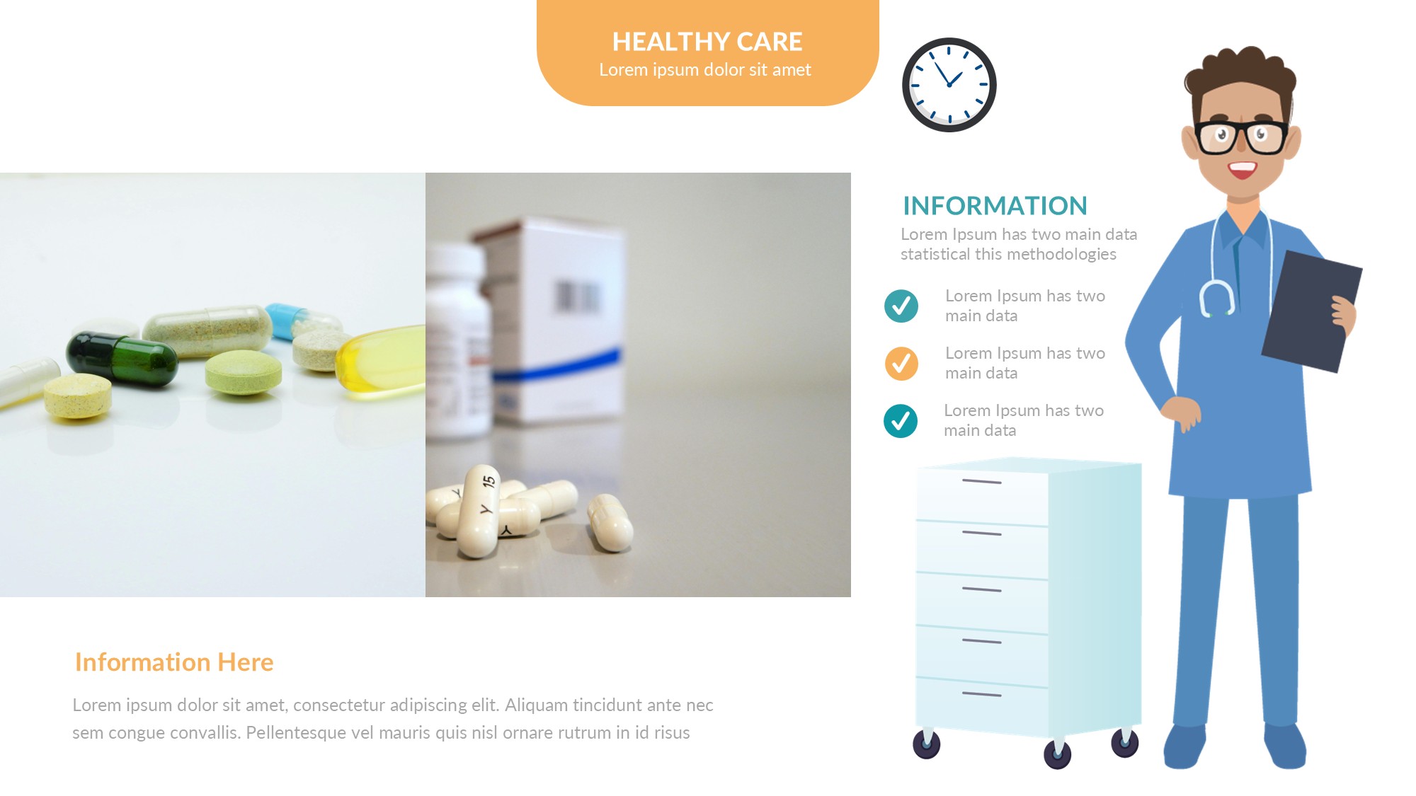 医疗医药图形信息图示PPT模板