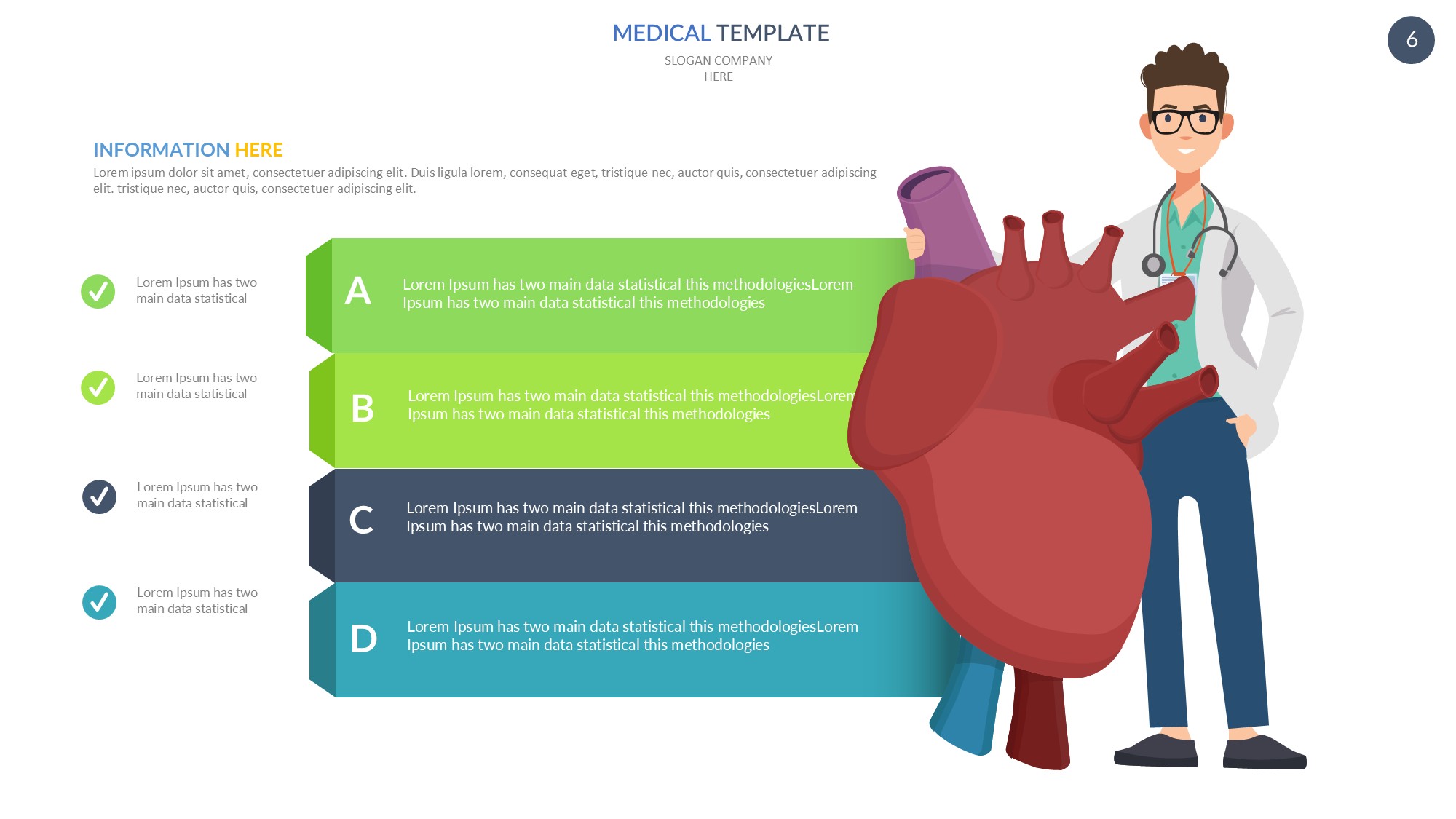 医疗医药图形信息图示PPT模板