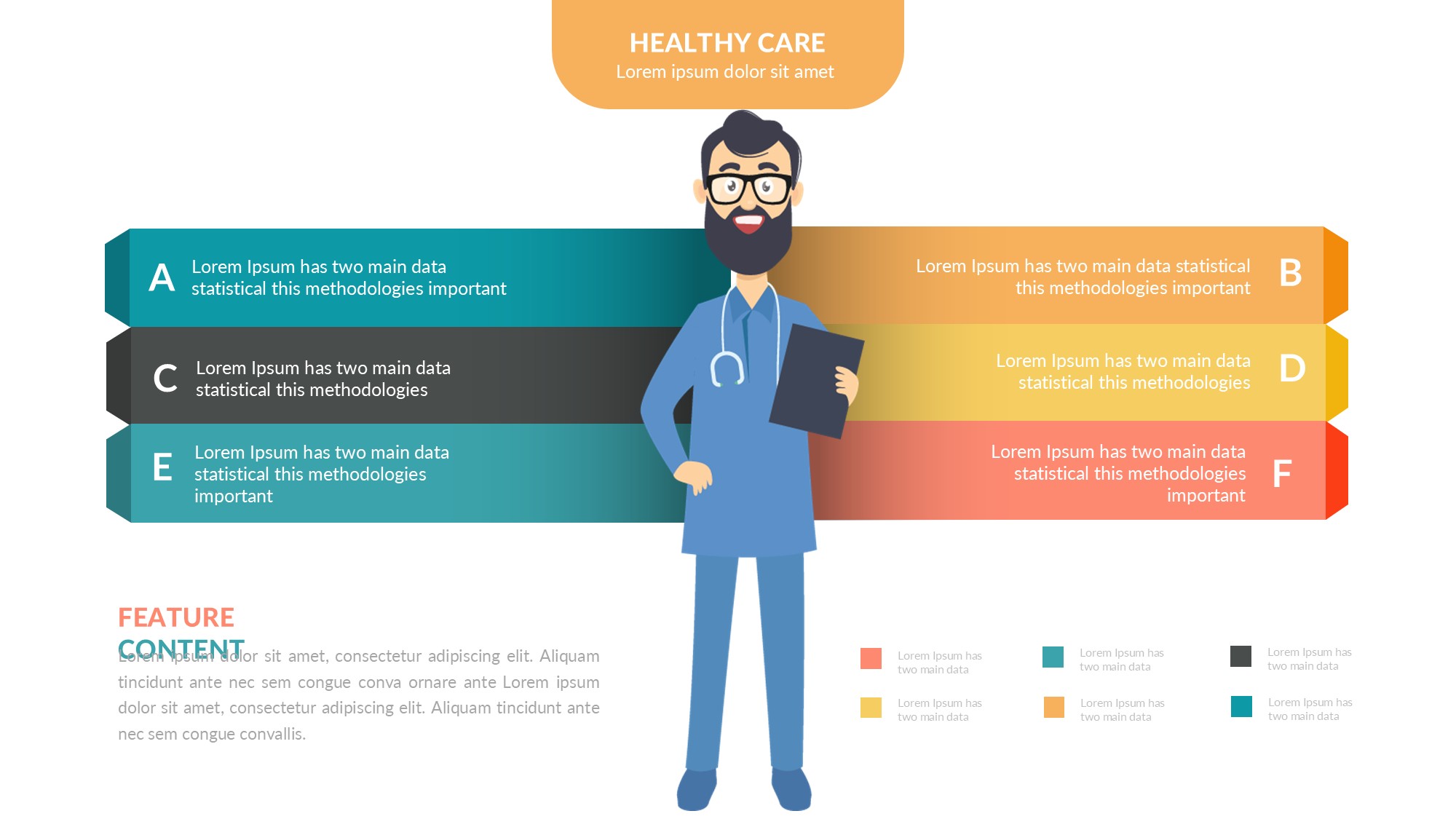 医疗医药图形信息图示PPT模板