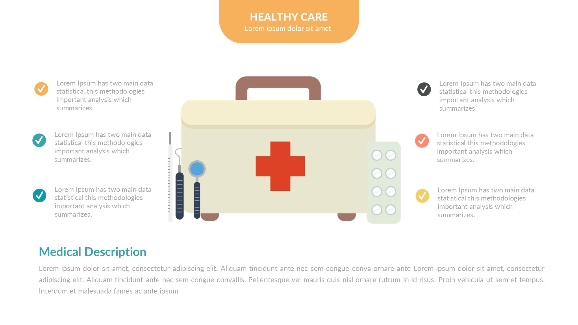 医疗医药图形信息图示PPT模板