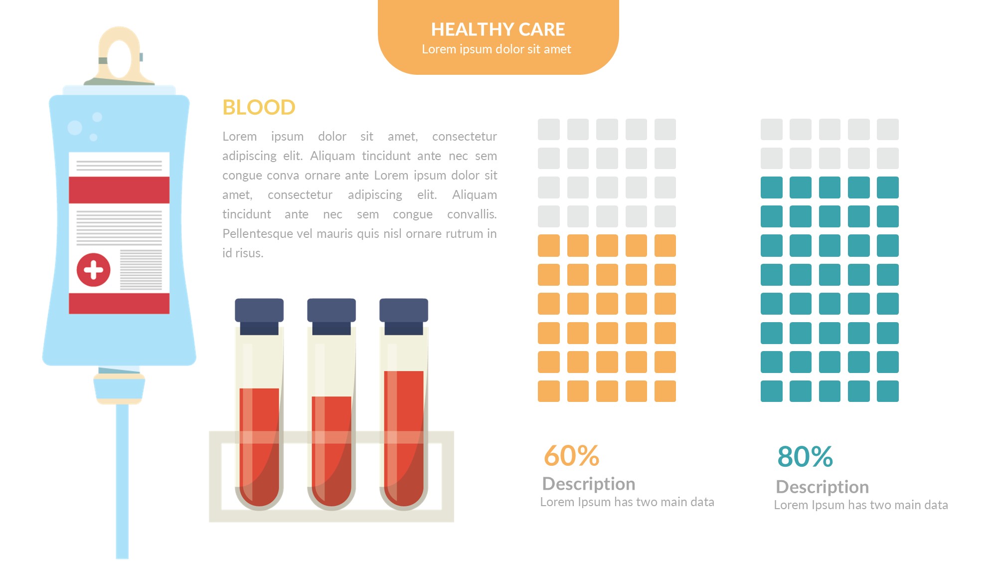医疗医药图形信息图示PPT模板