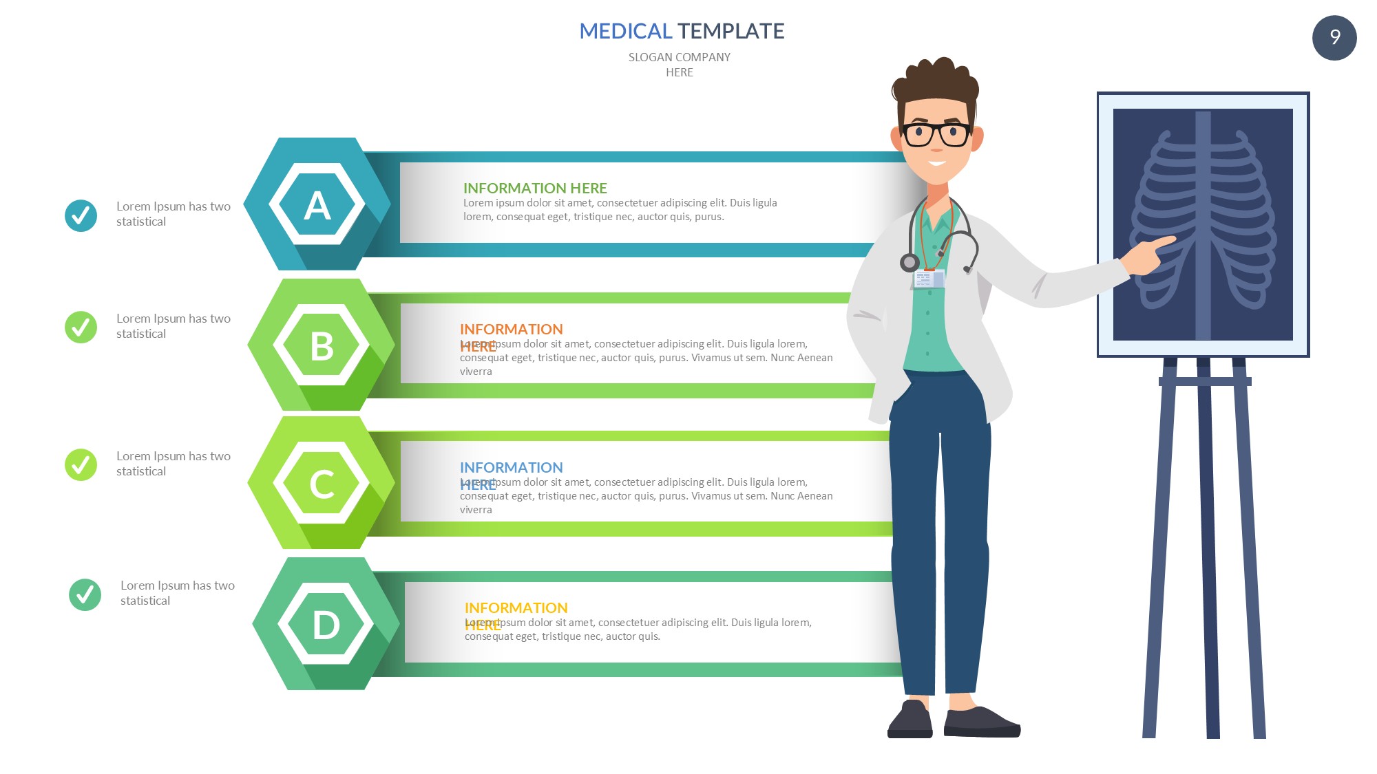 医疗医药图形信息图示PPT模板