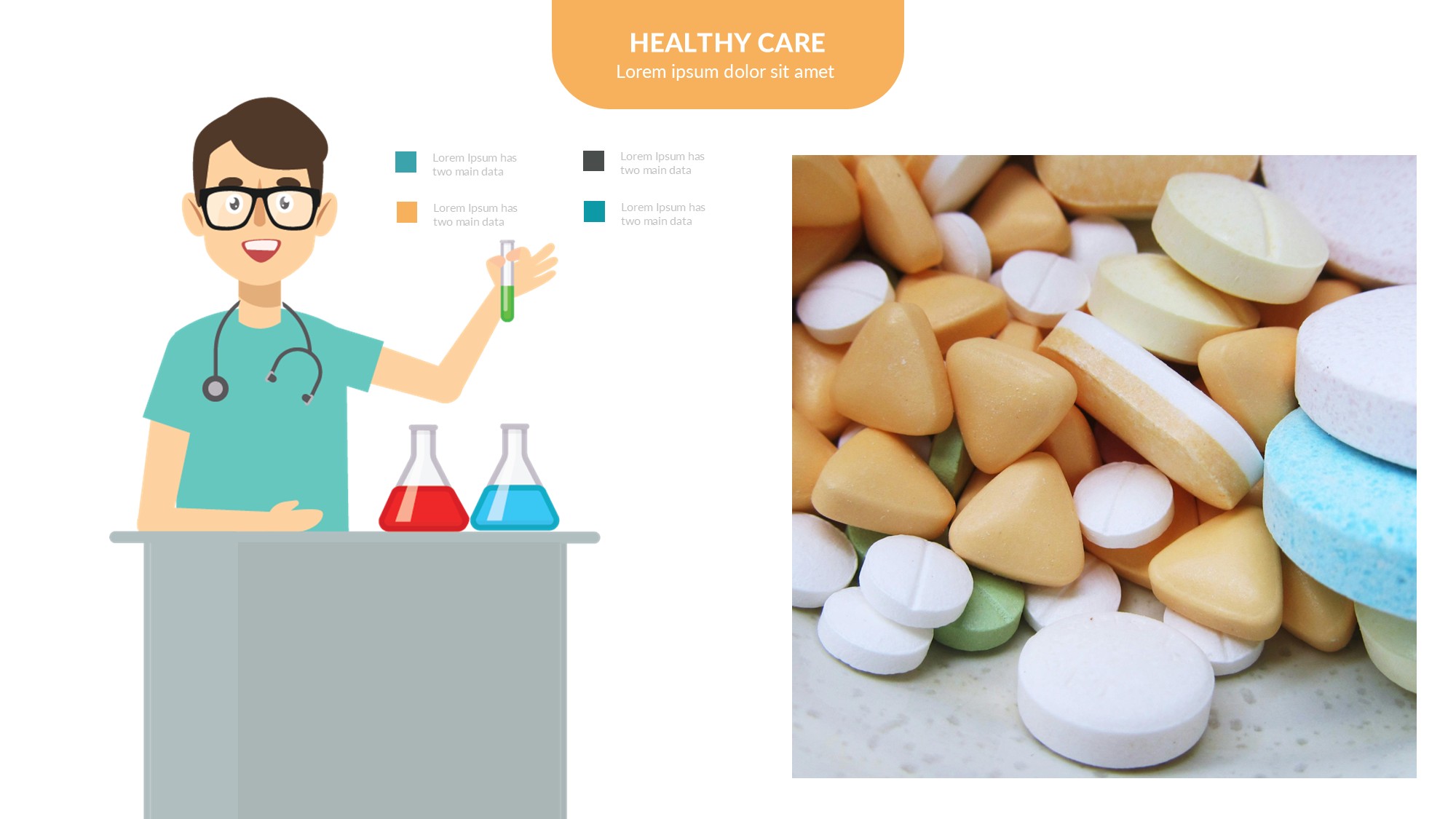医疗医药图形信息图示PPT模板