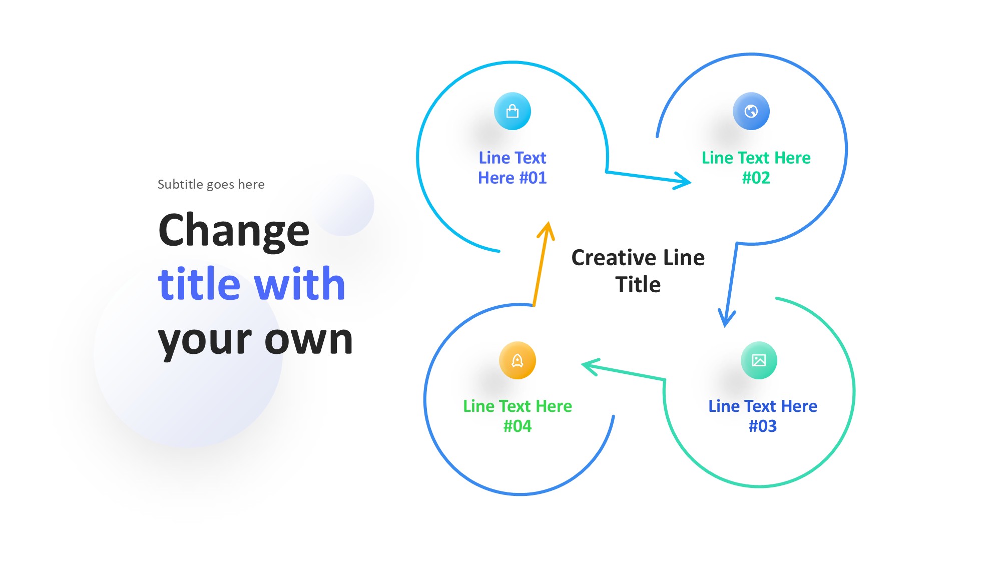 线条图形信息图示PPT模板