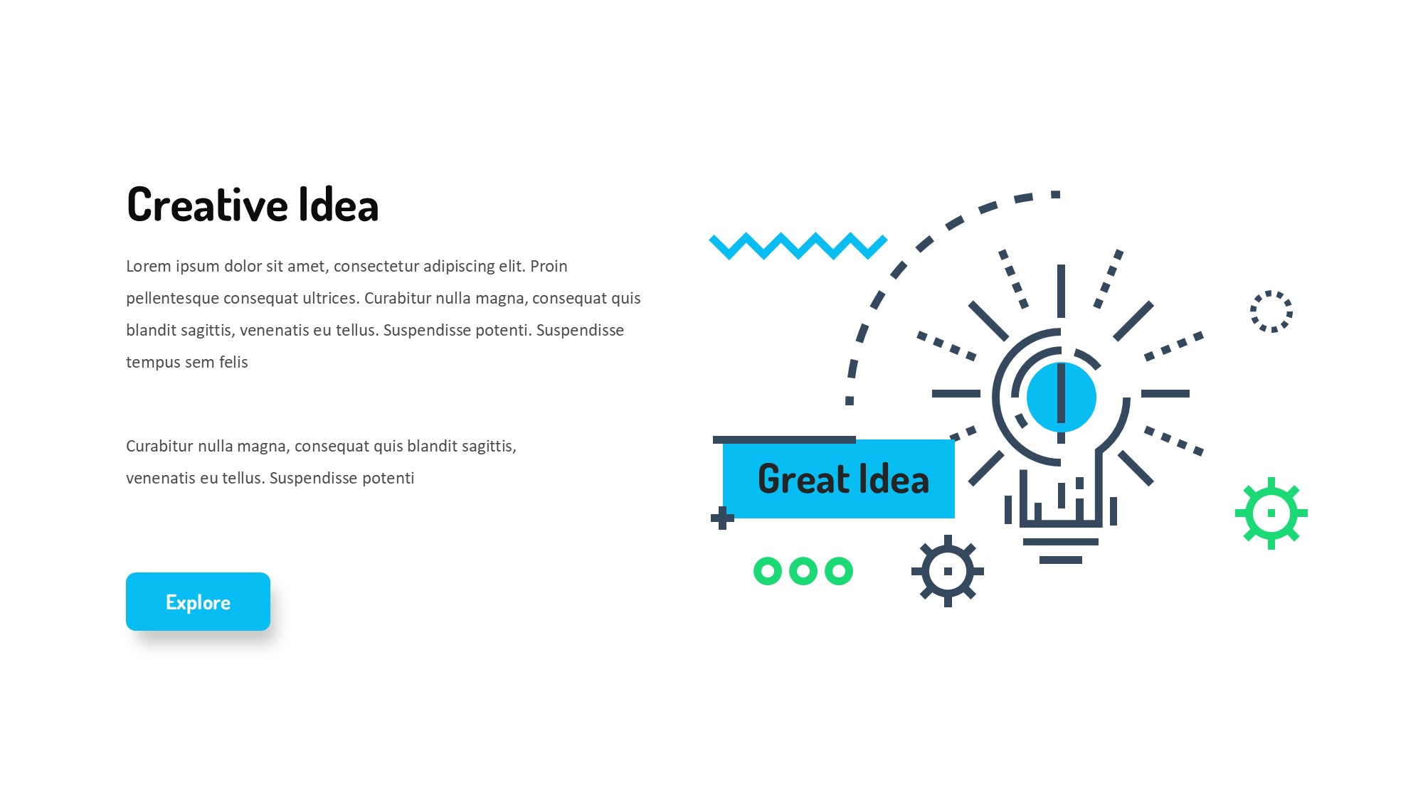 线条图形信息图示PPT模板