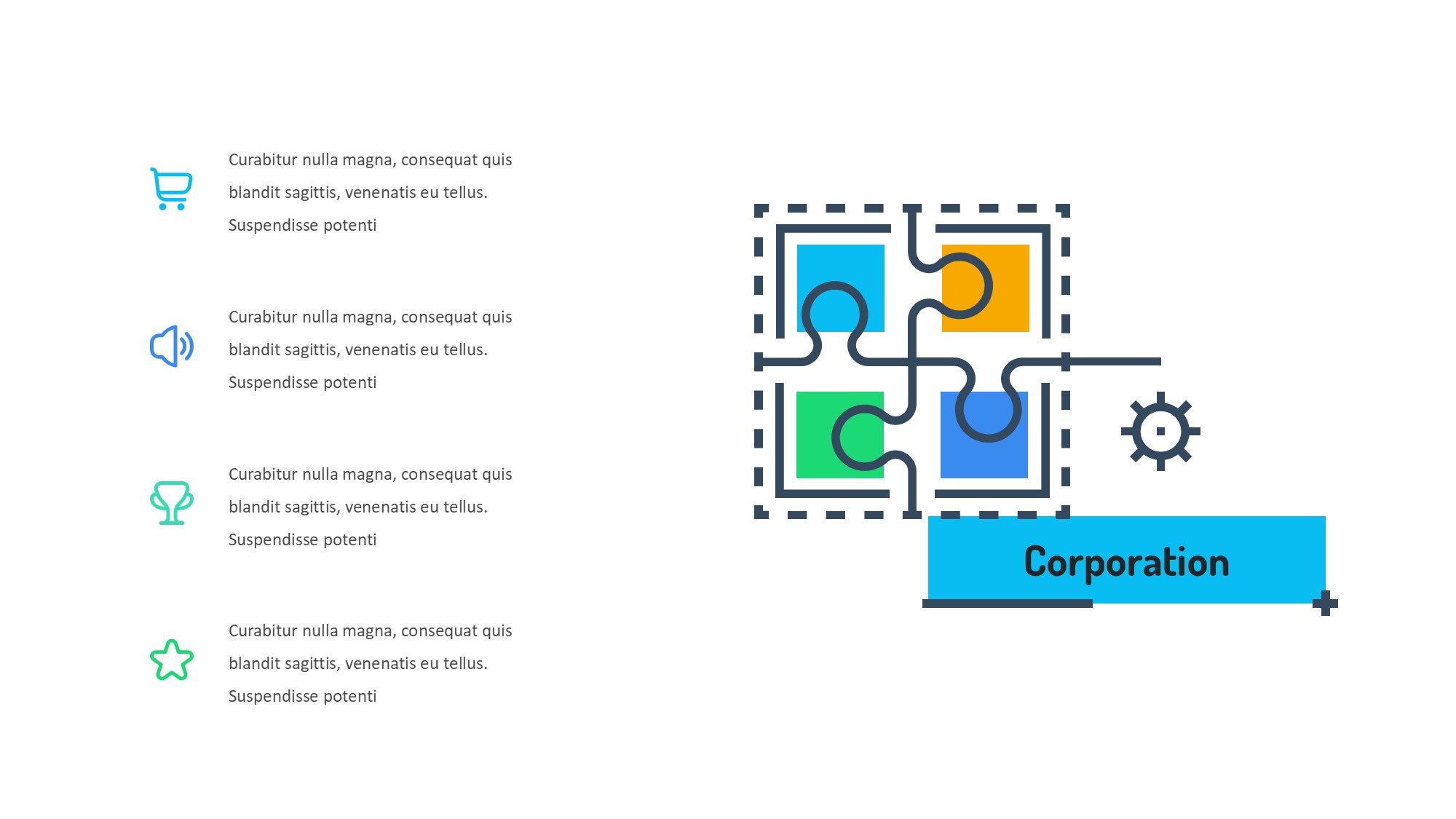 线条图形信息图示PPT模板