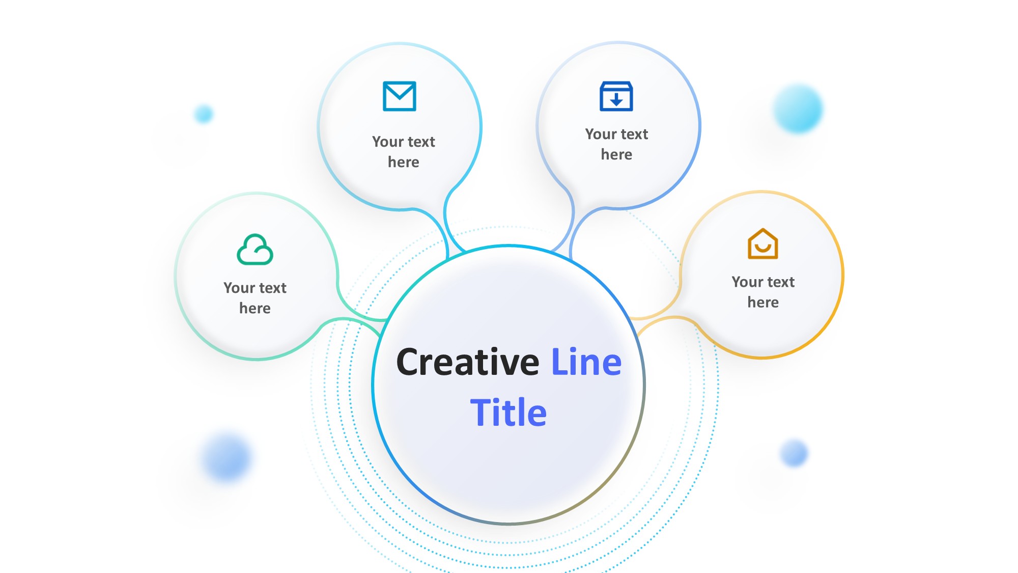 线条图形信息图示PPT模板