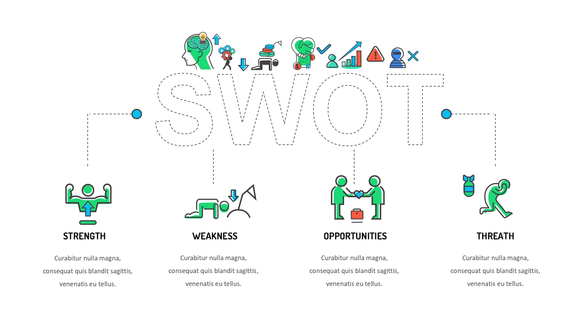 线条图形信息图示PPT模板