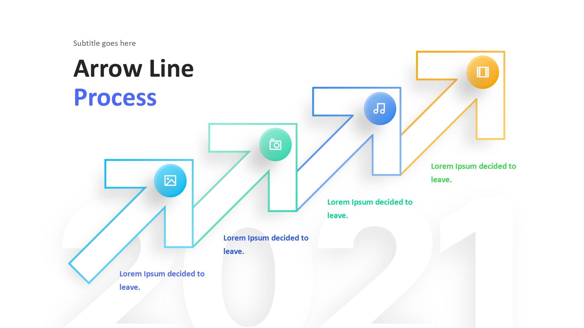 线条图形信息图示PPT模板