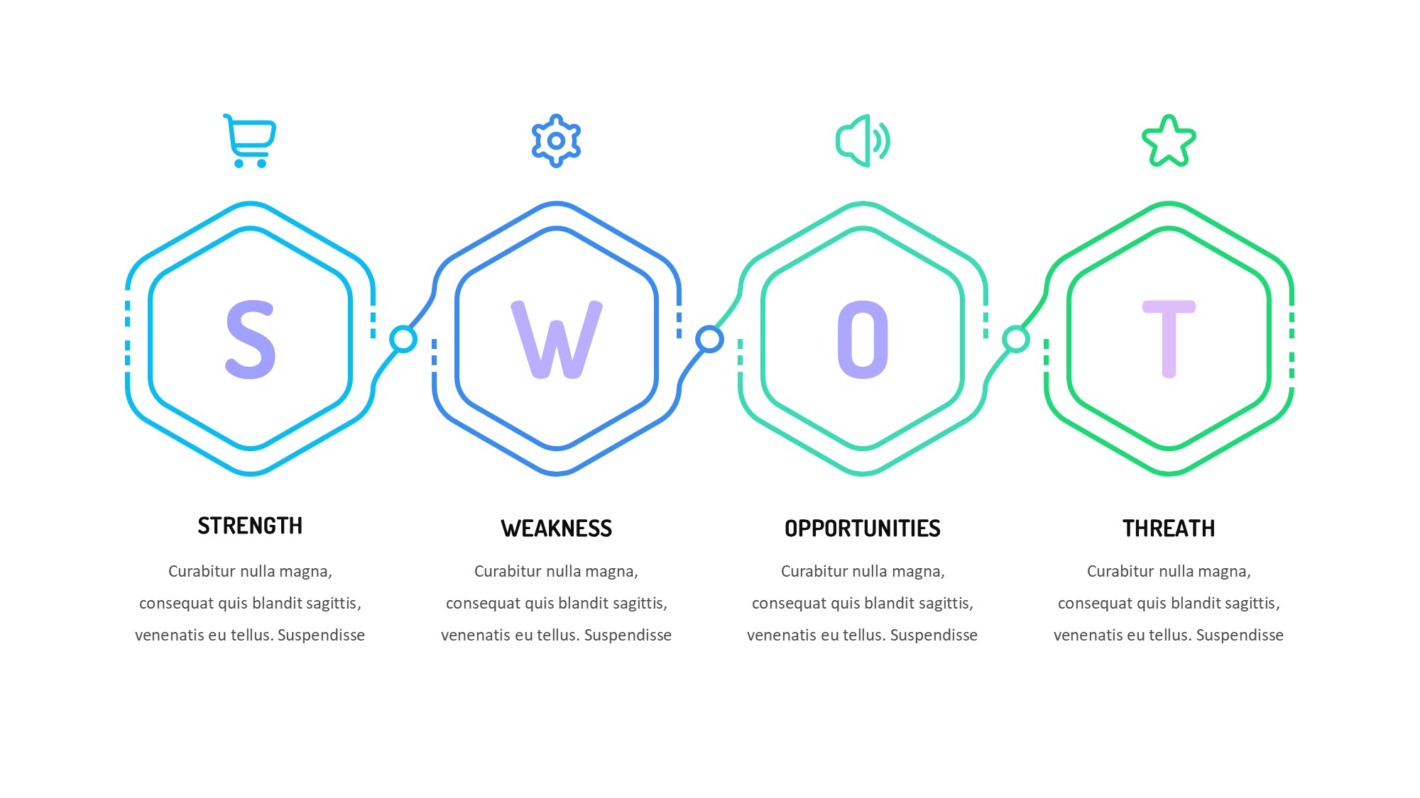 线条图形信息图示PPT模板