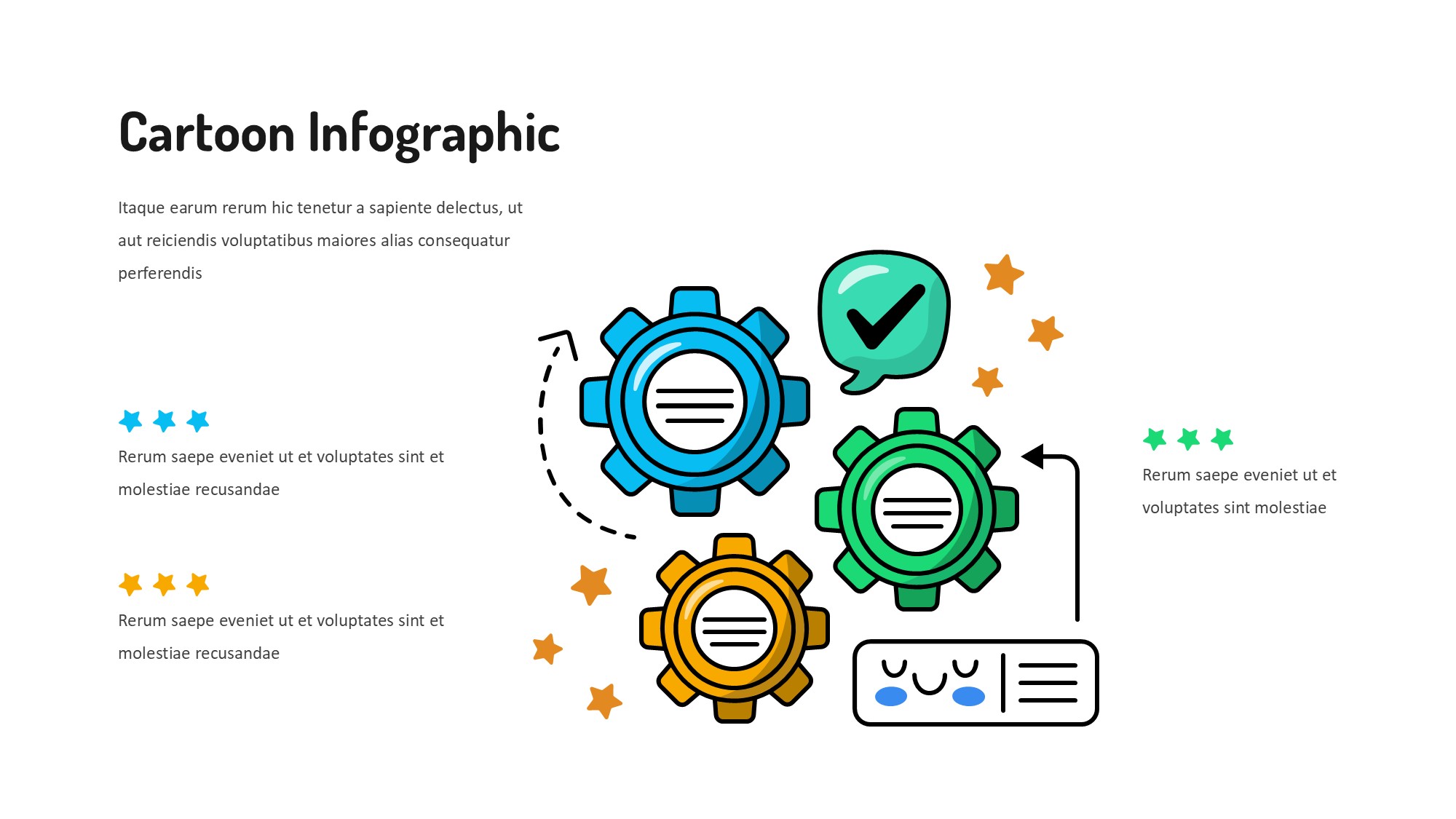 线条图形信息图示PPT模板