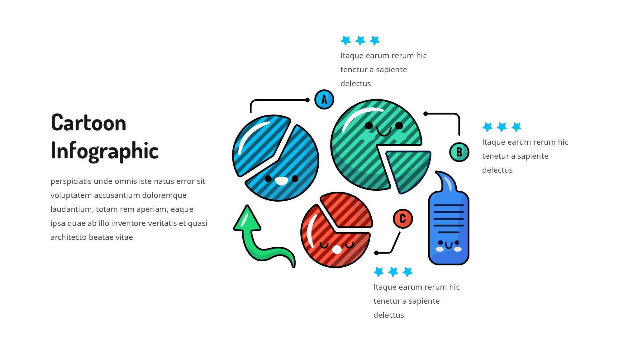 线条图形信息图示PPT模板