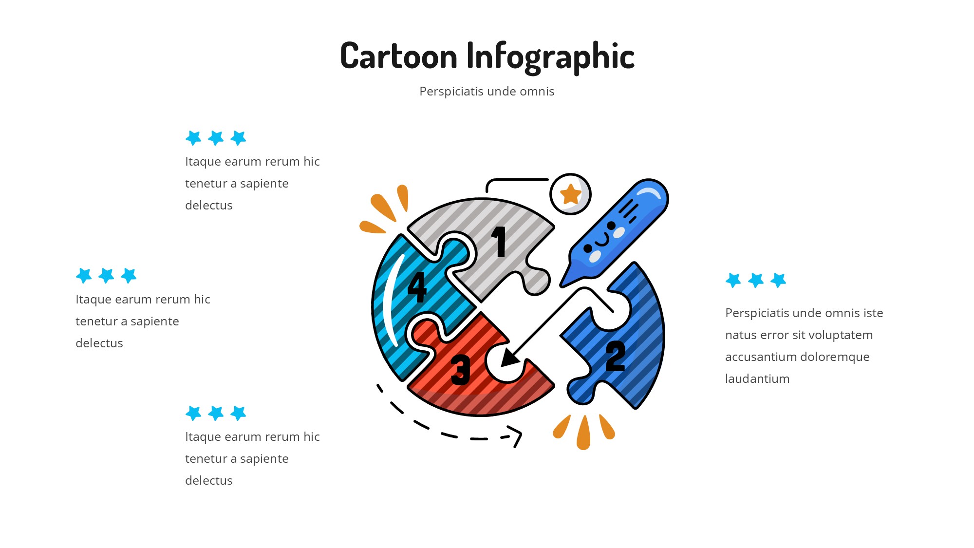 线条图形信息图示PPT模板