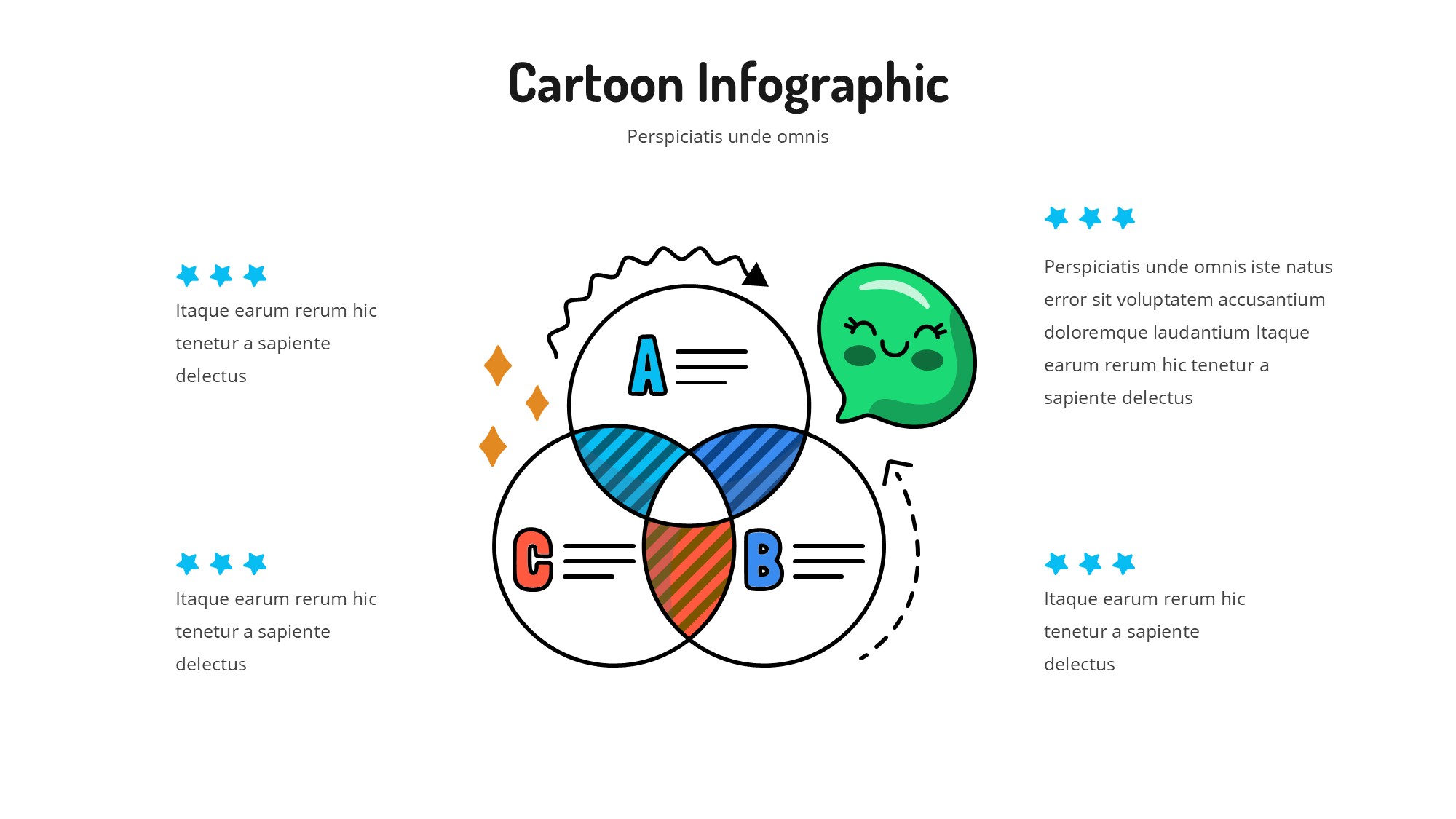 线条图形信息图示PPT模板