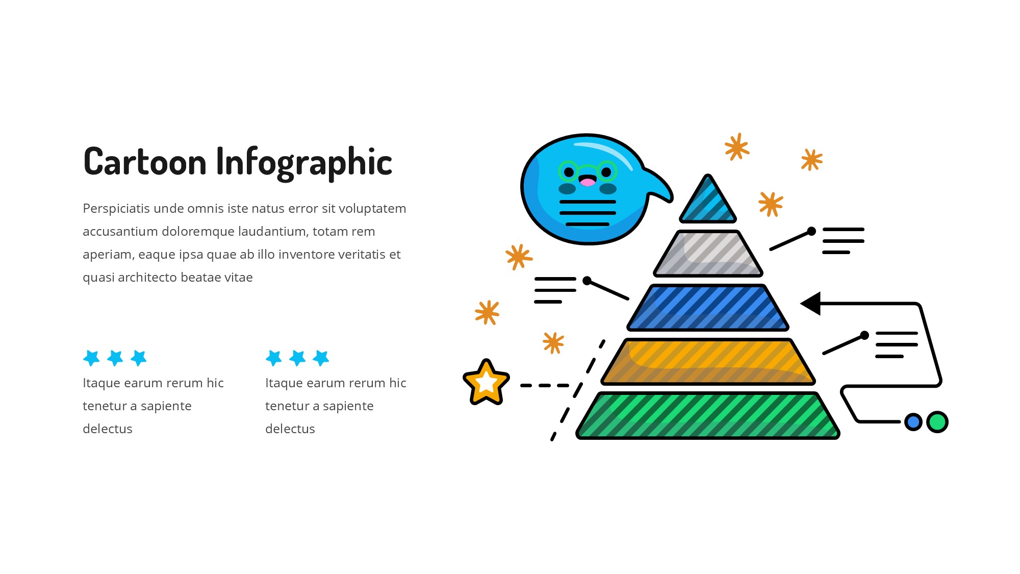 线条图形信息图示PPT模板