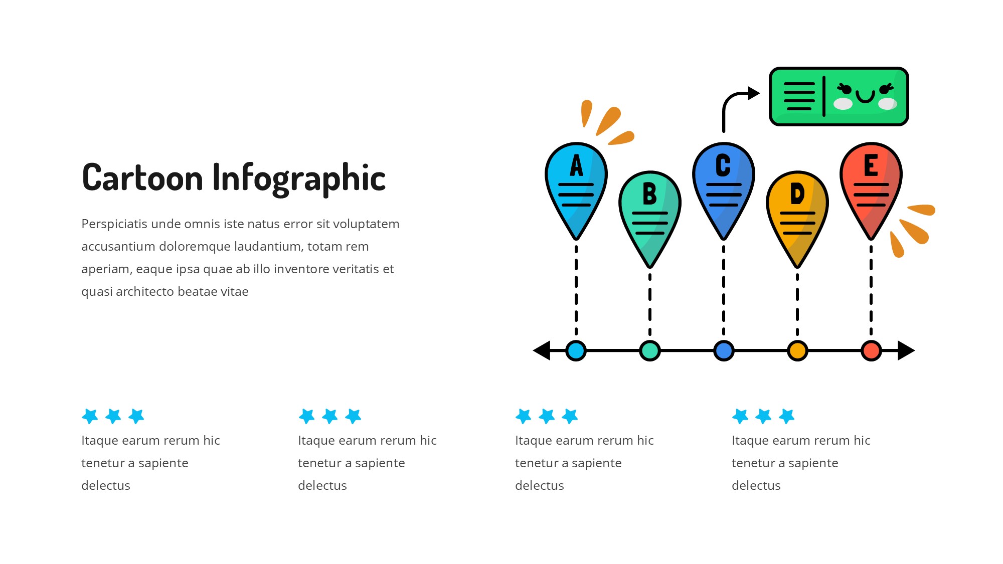线条图形信息图示PPT模板