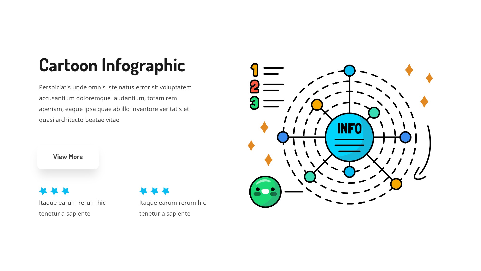 线条图形信息图示PPT模板