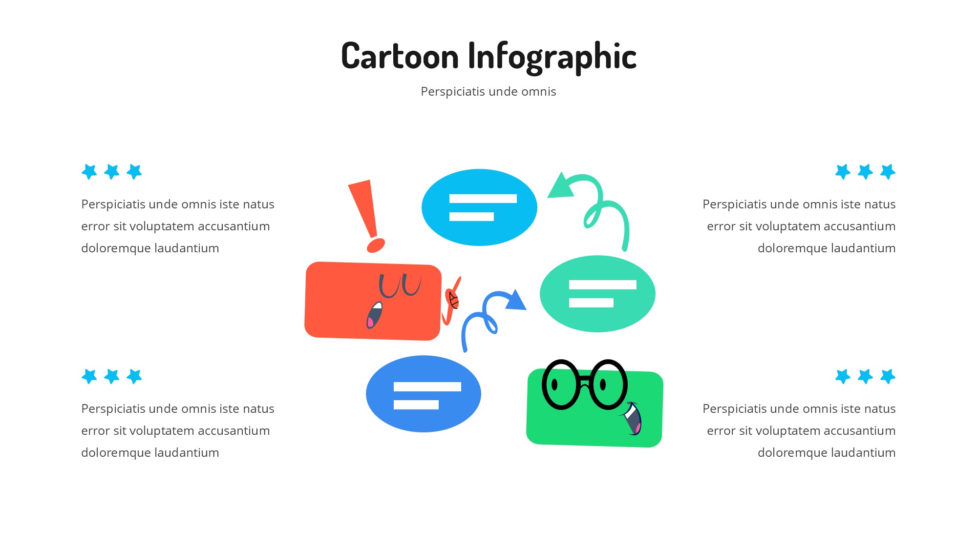 线条图形信息图示PPT模板