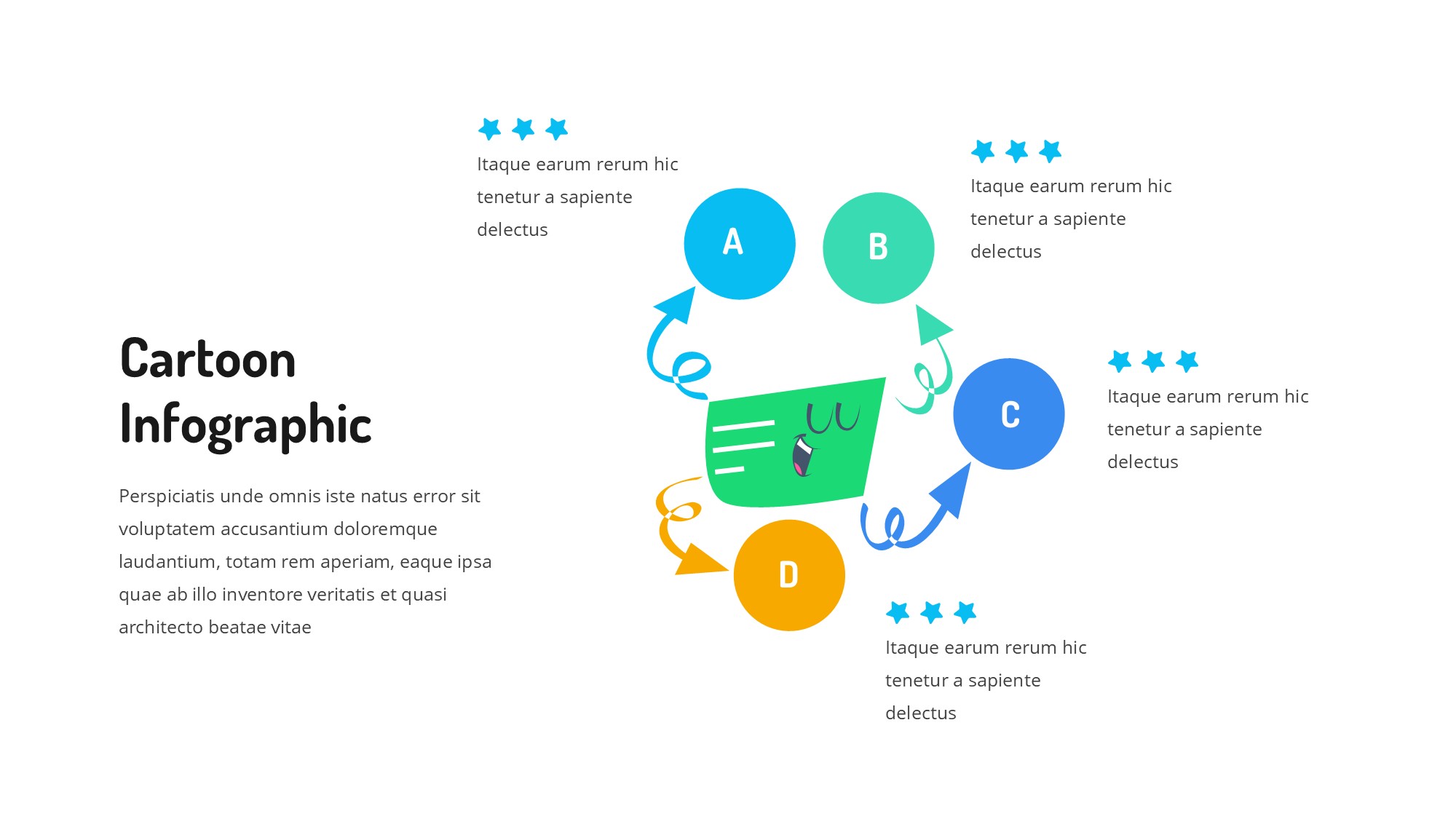 线条图形信息图示PPT模板