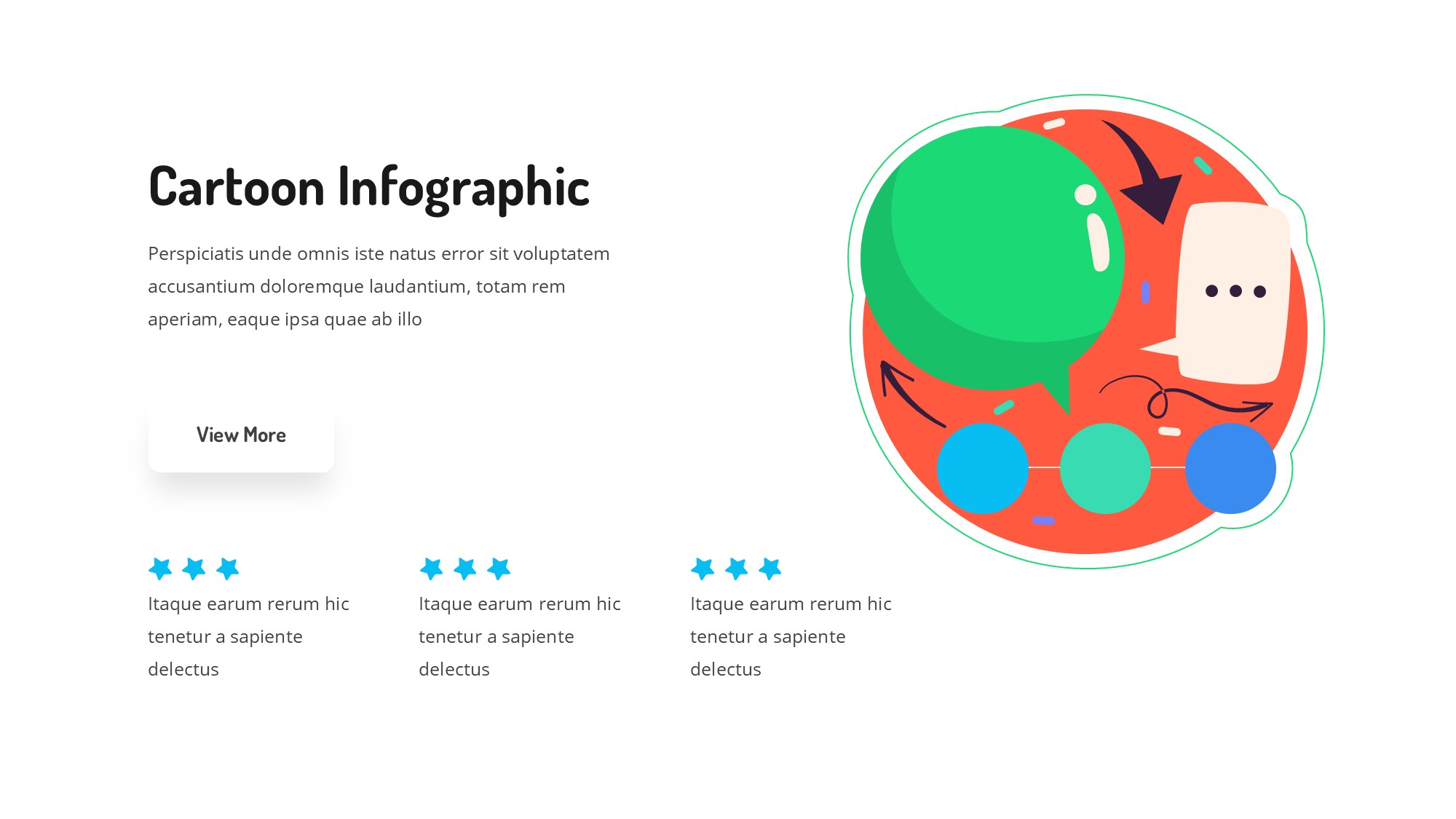 线条图形信息图示PPT模板