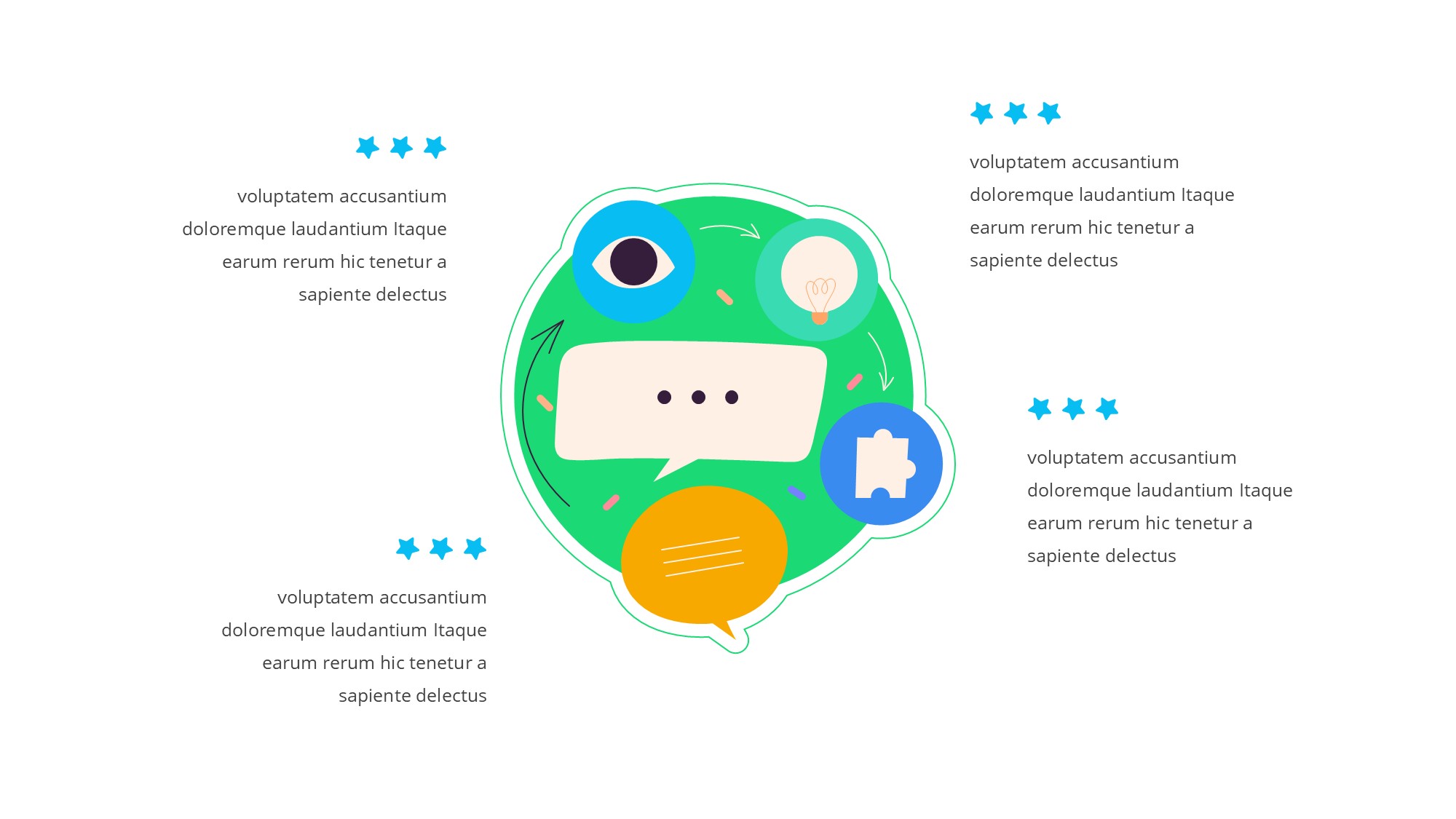 线条图形信息图示PPT模板