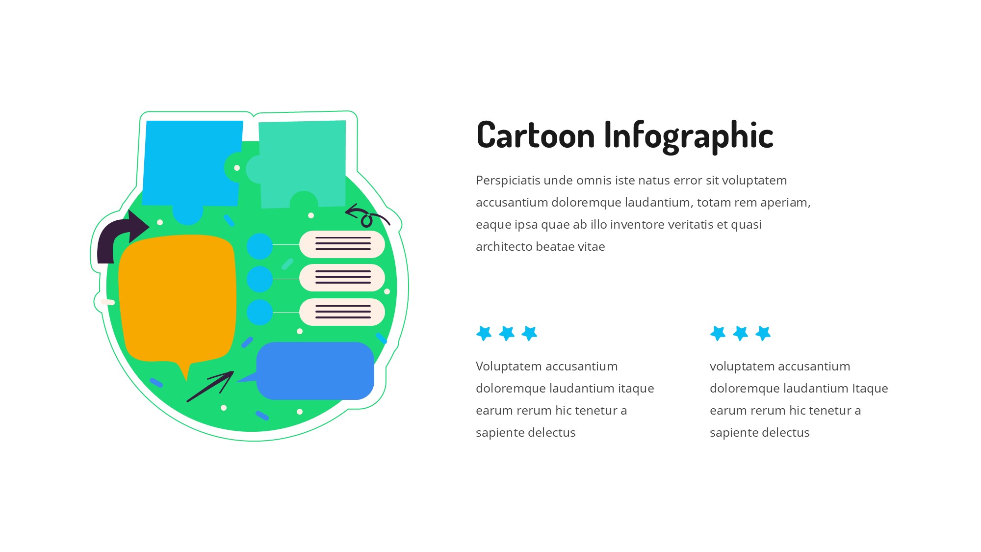 线条图形信息图示PPT模板