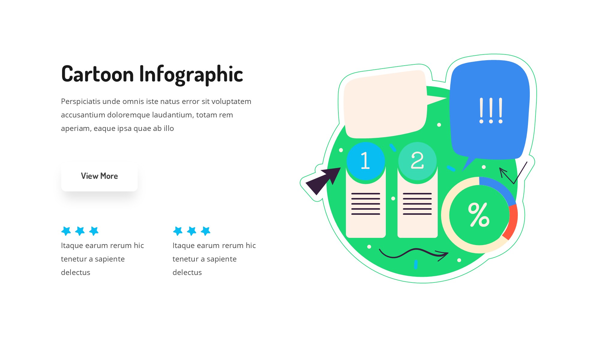 线条图形信息图示PPT模板