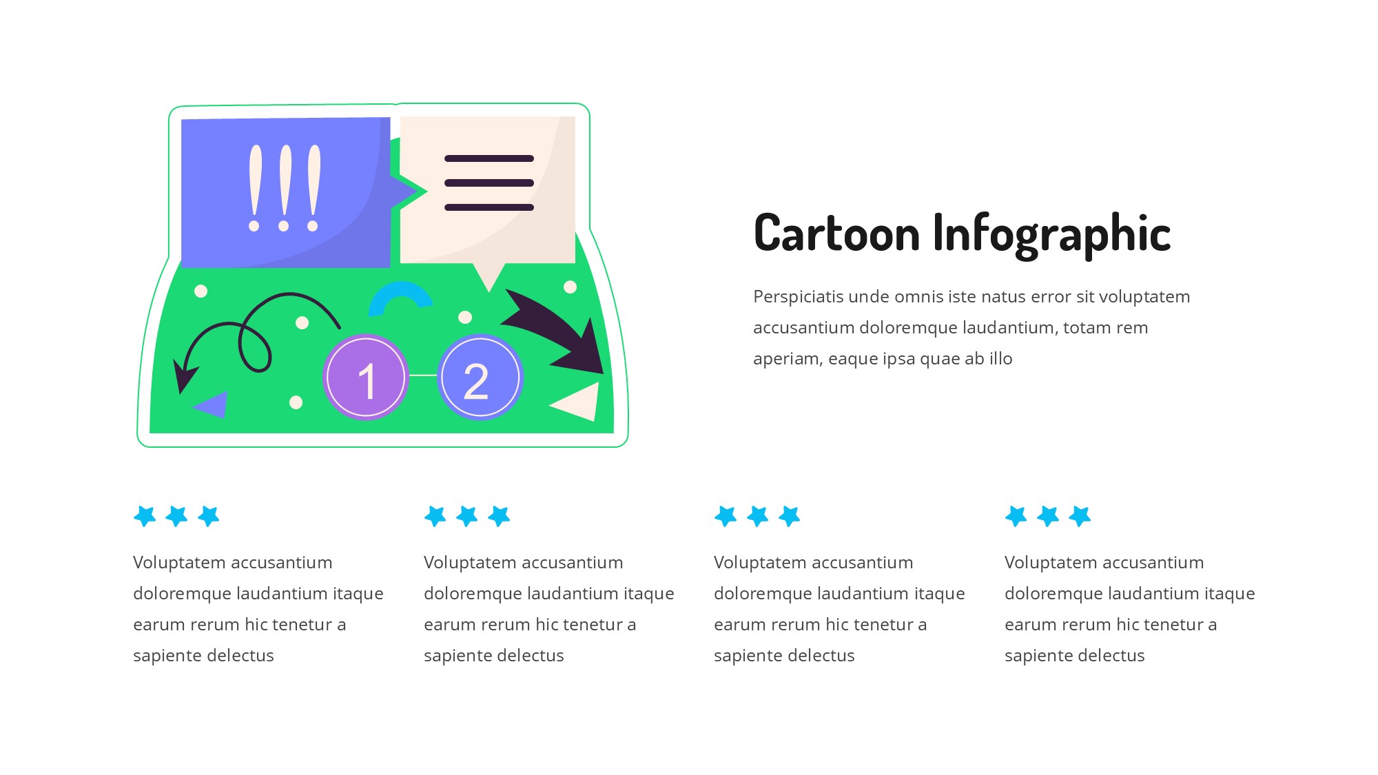 线条图形信息图示PPT模板