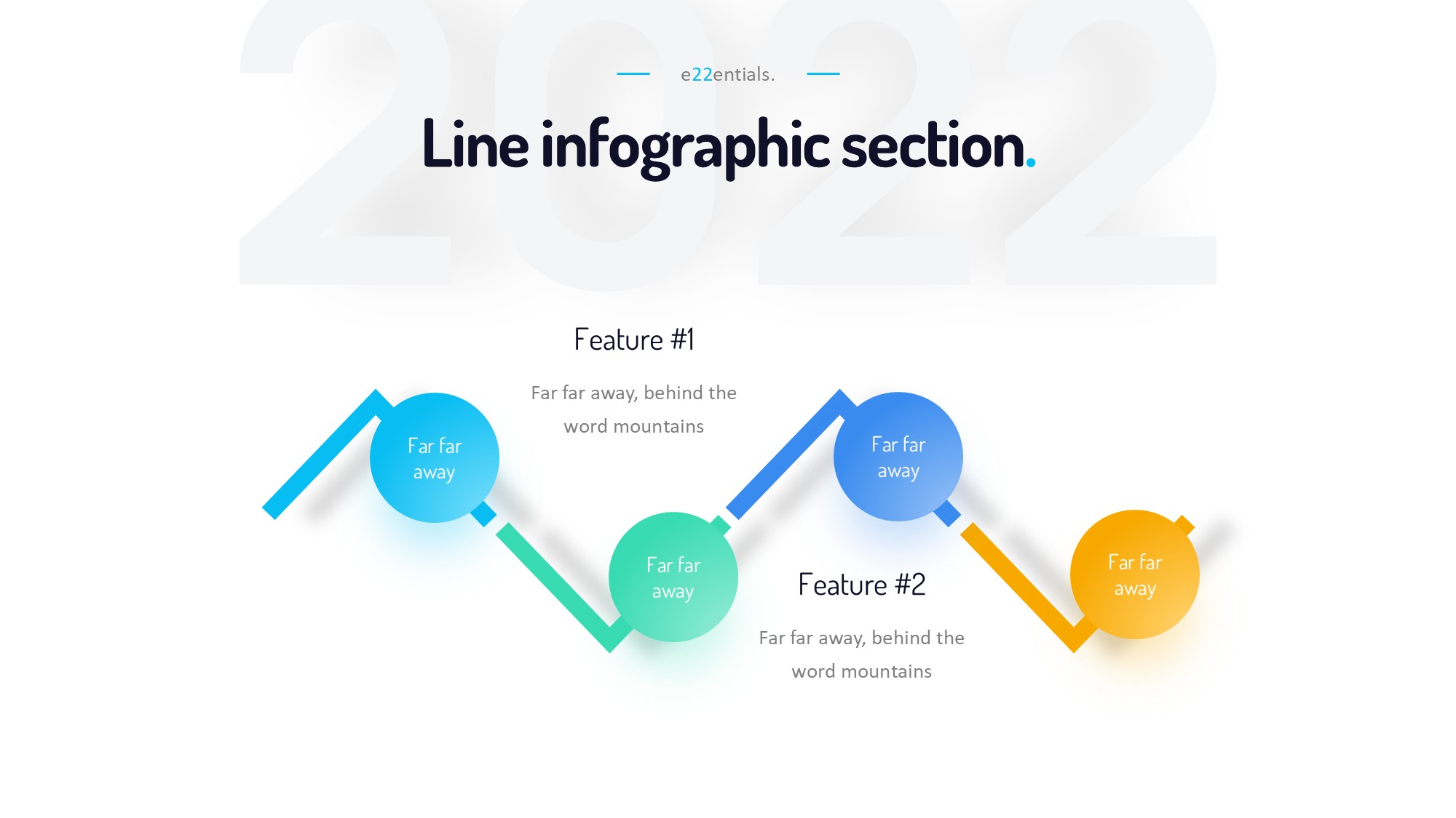 线条图形信息图示PPT模板