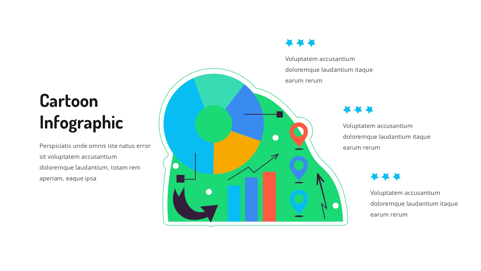 线条图形信息图示PPT模板