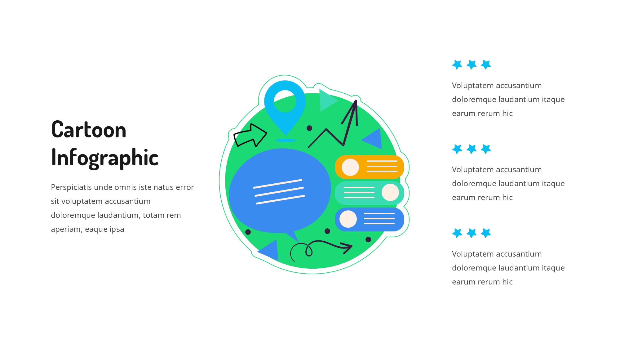 线条图形信息图示PPT模板