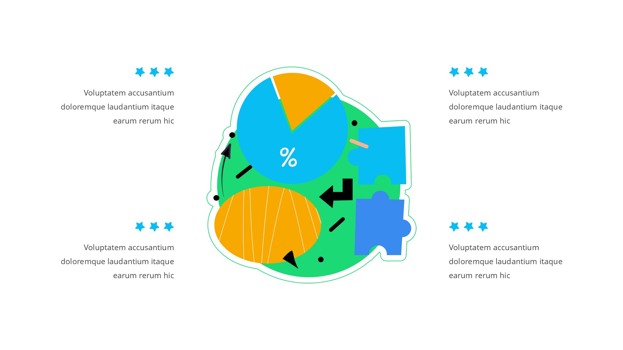 线条图形信息图示PPT模板