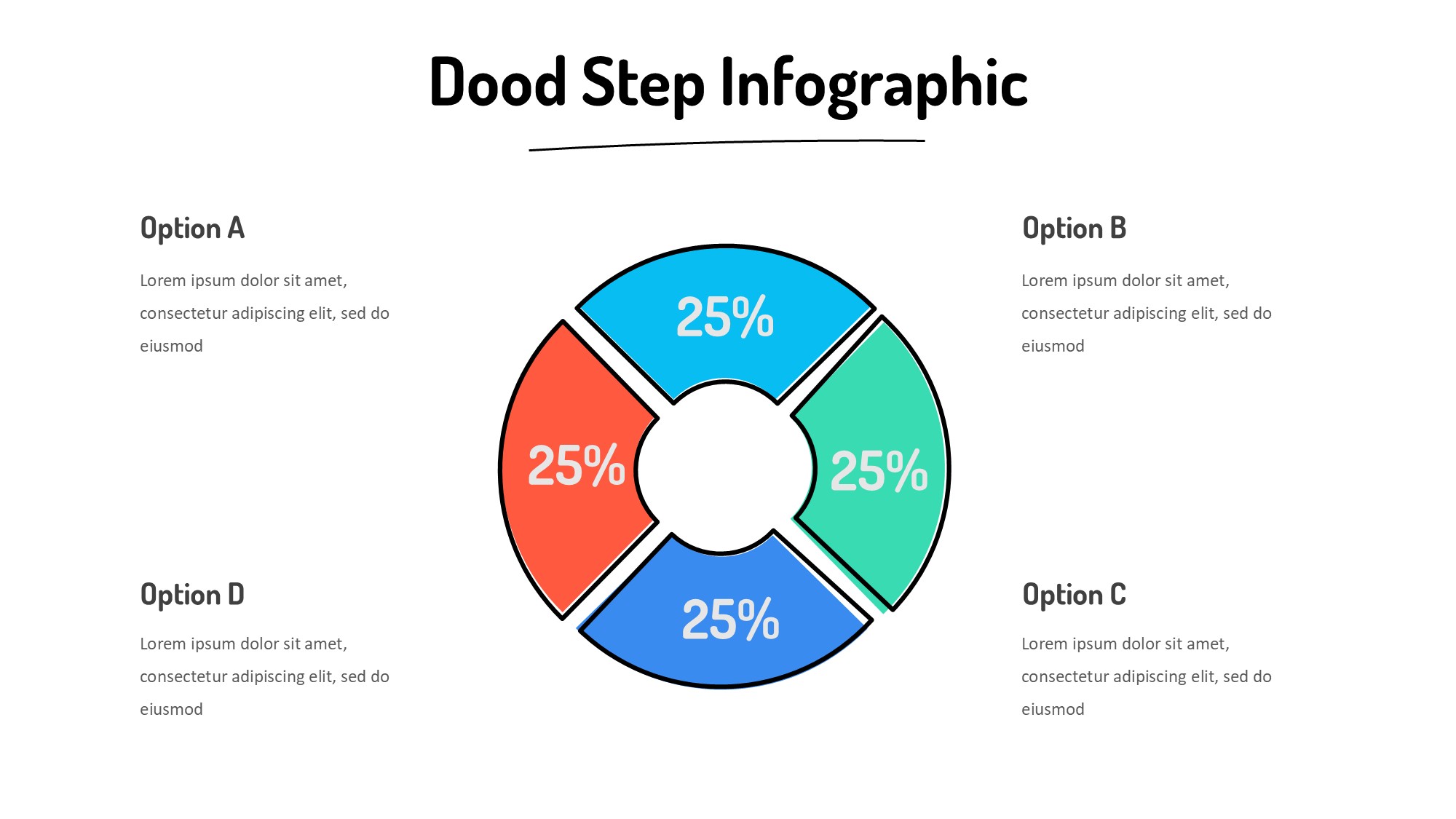 线条图形信息图示PPT模板