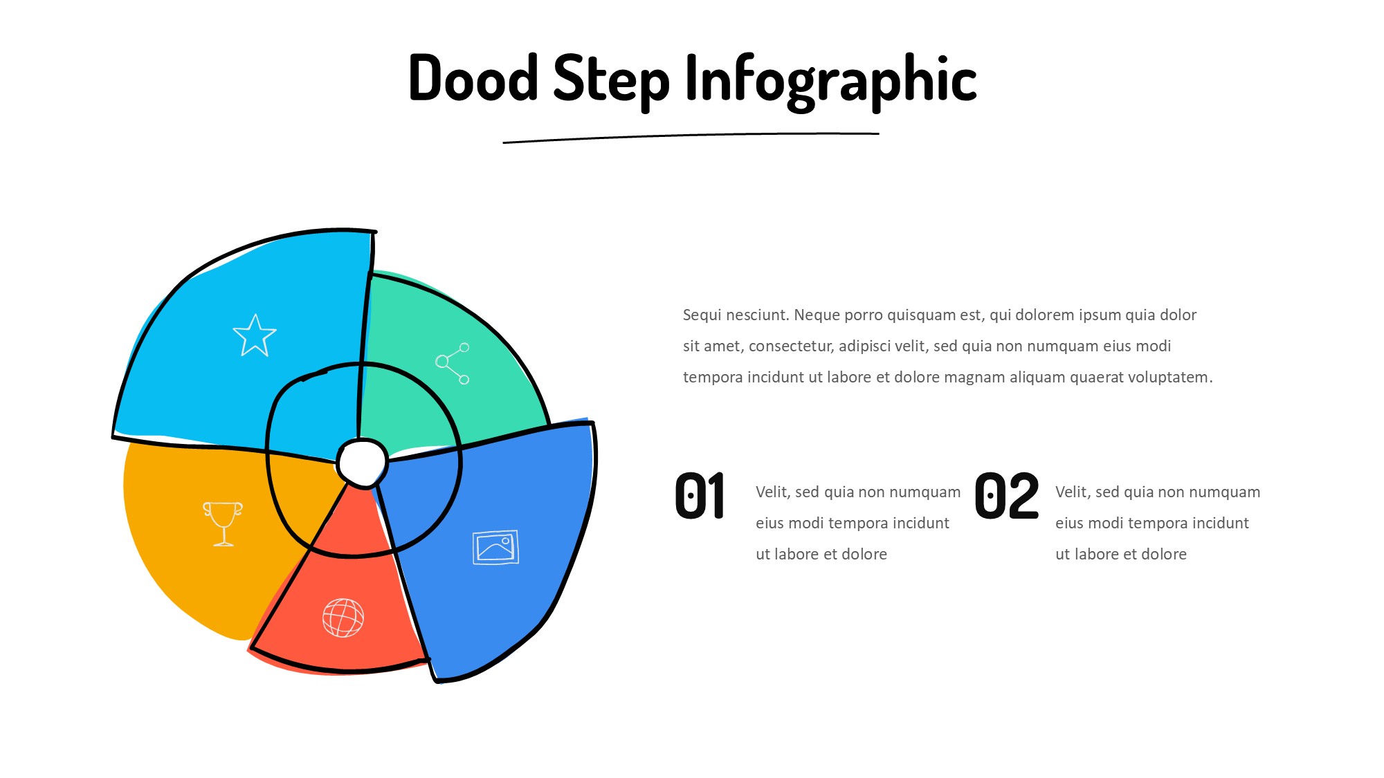 线条图形信息图示PPT模板