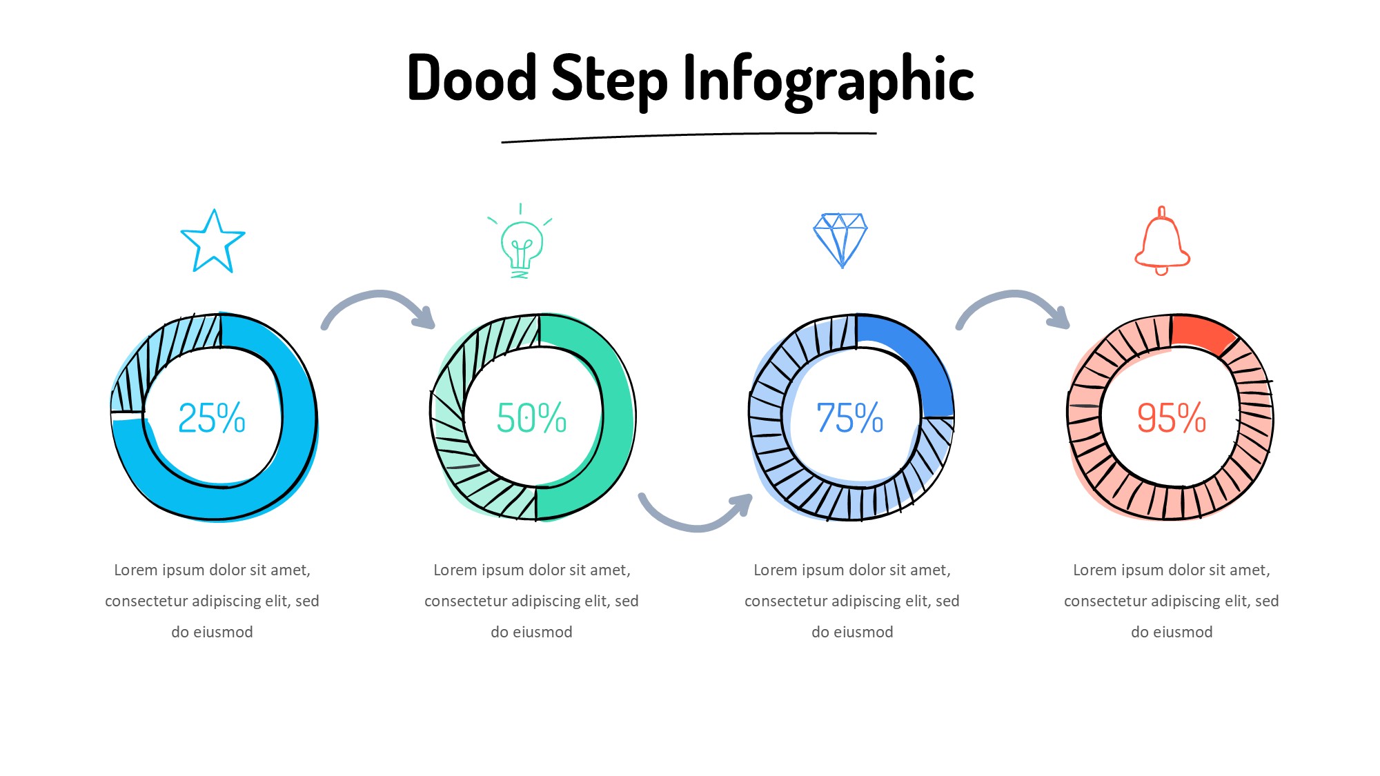 线条图形信息图示PPT模板