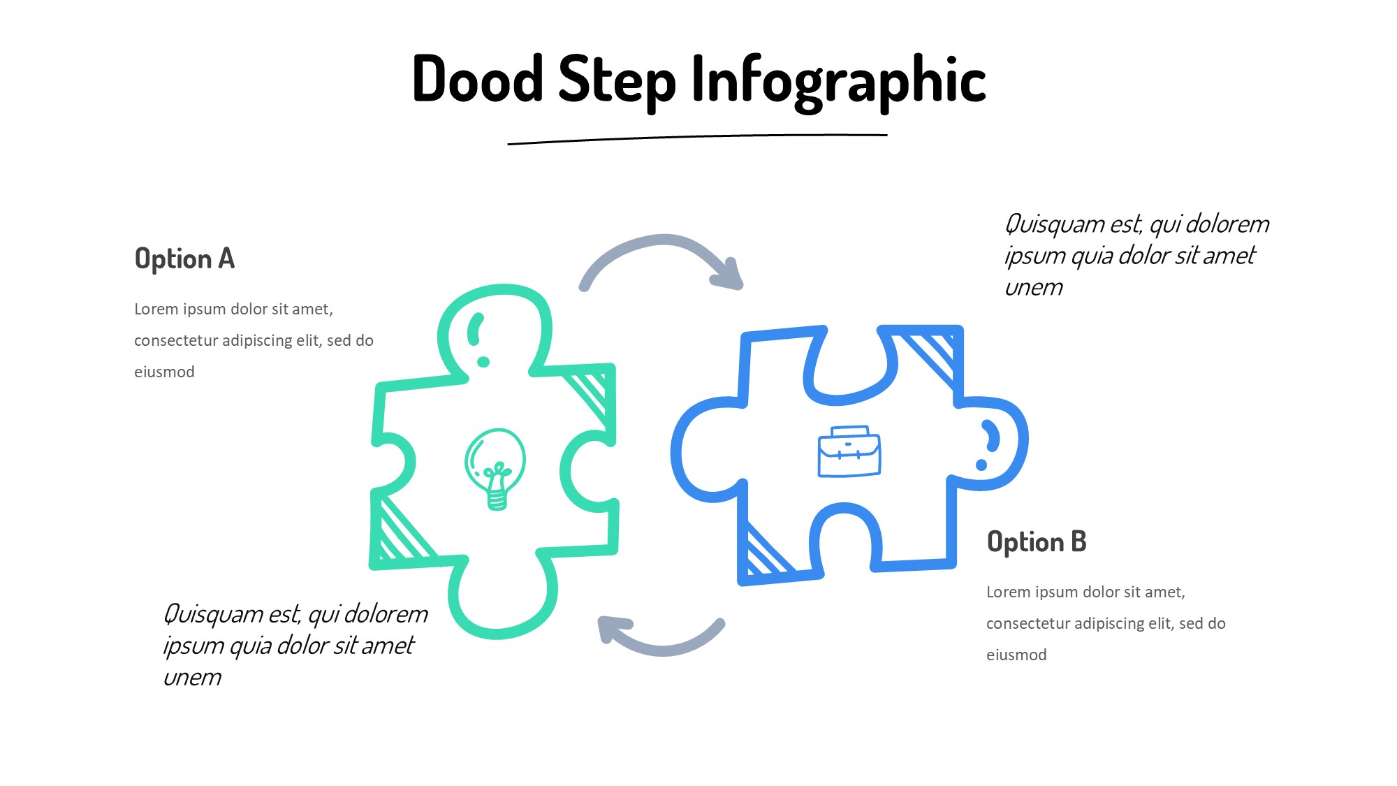 线条图形信息图示PPT模板