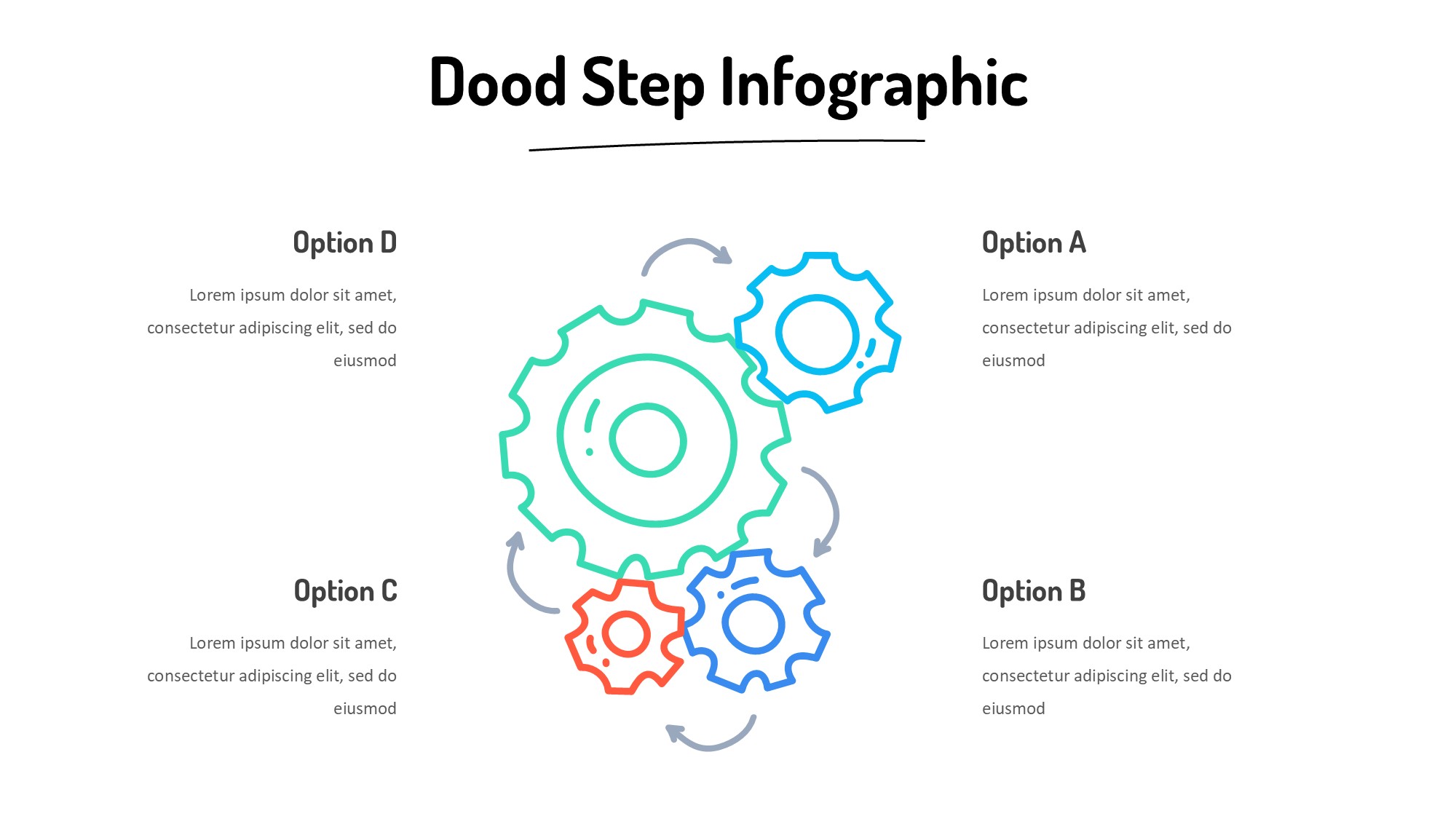 线条图形信息图示PPT模板
