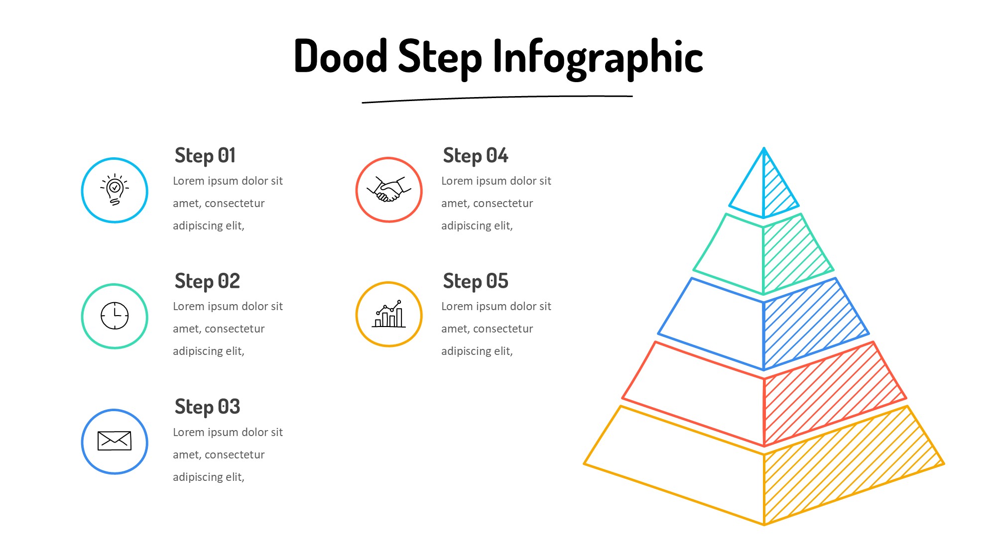 线条图形信息图示PPT模板