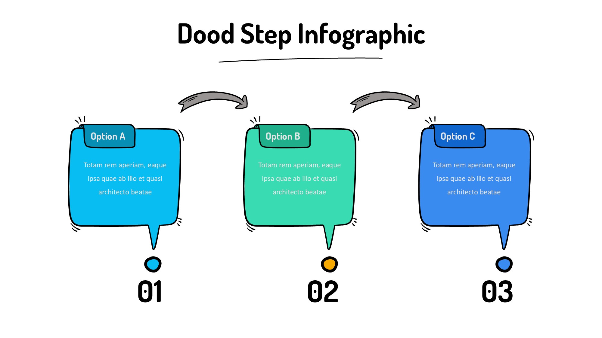 线条图形信息图示PPT模板