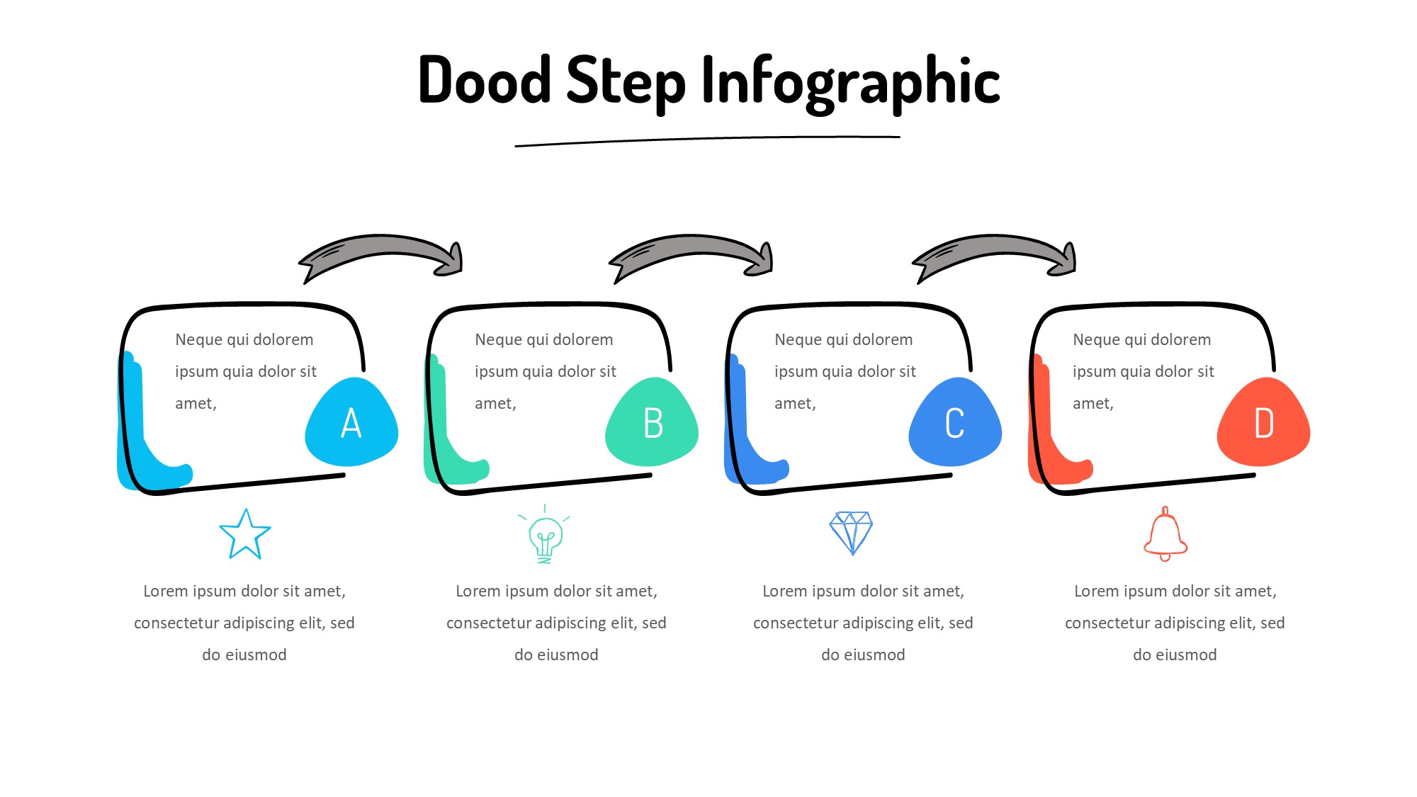 线条图形信息图示PPT模板