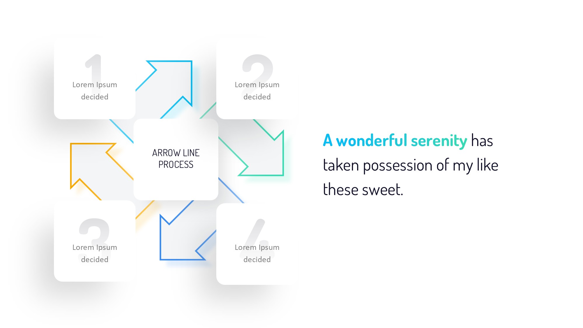 线条图形信息图示PPT模板