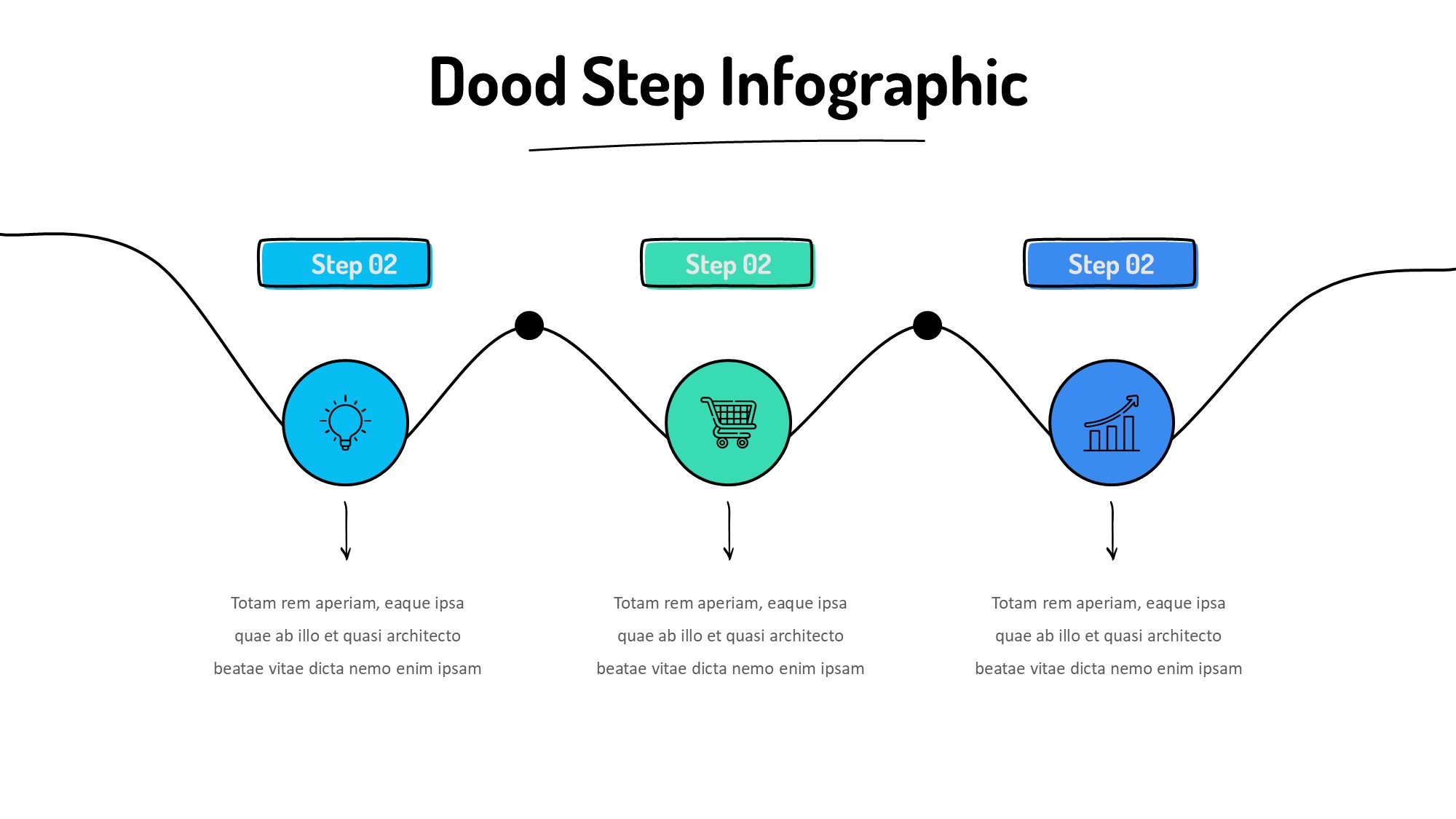线条图形信息图示PPT模板