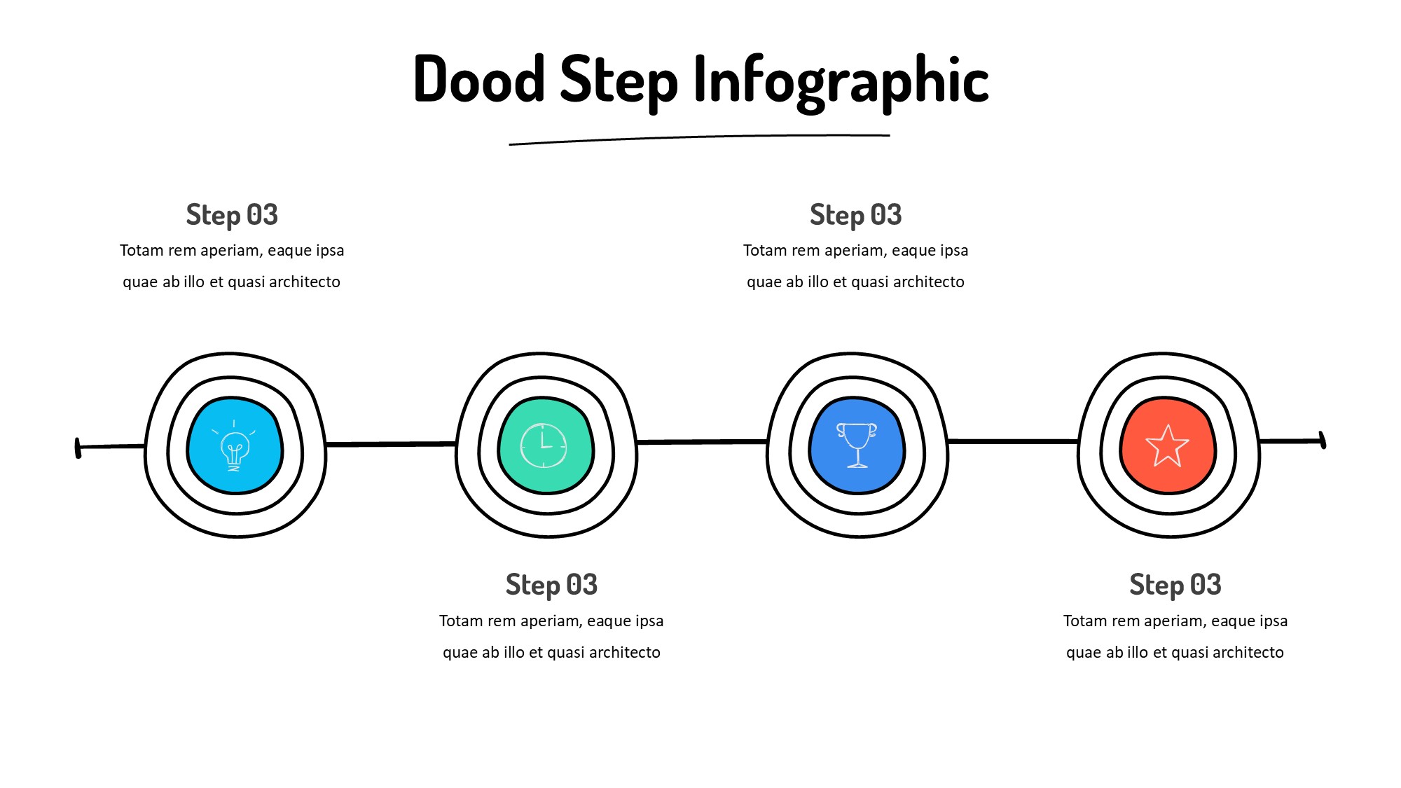 线条图形信息图示PPT模板