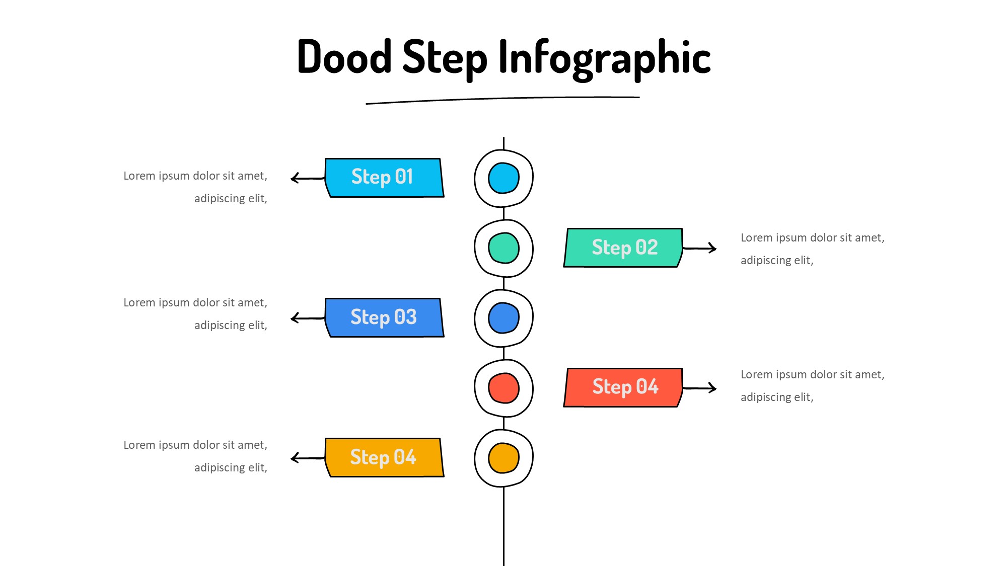 线条图形信息图示PPT模板