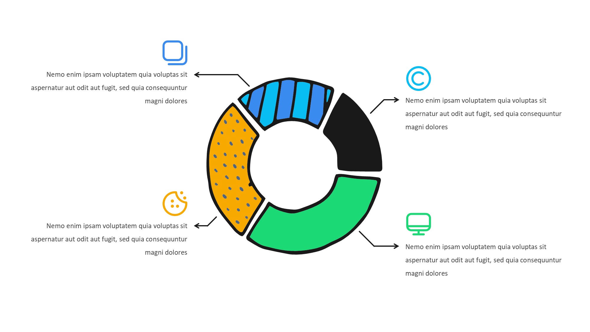 线条图形信息图示PPT模板