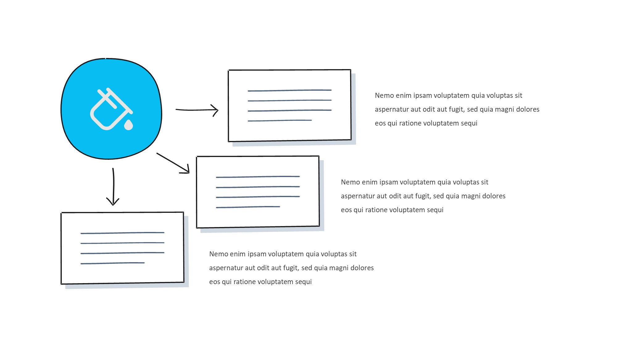 线条图形信息图示PPT模板