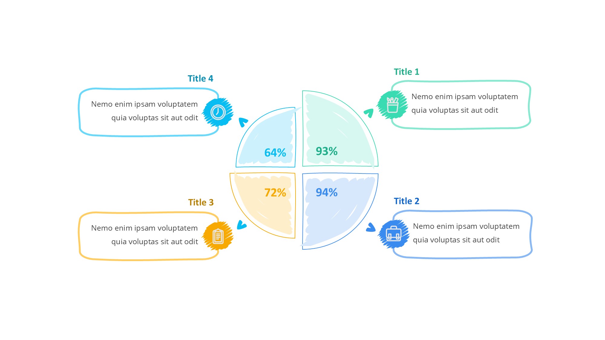 线条图形信息图示PPT模板