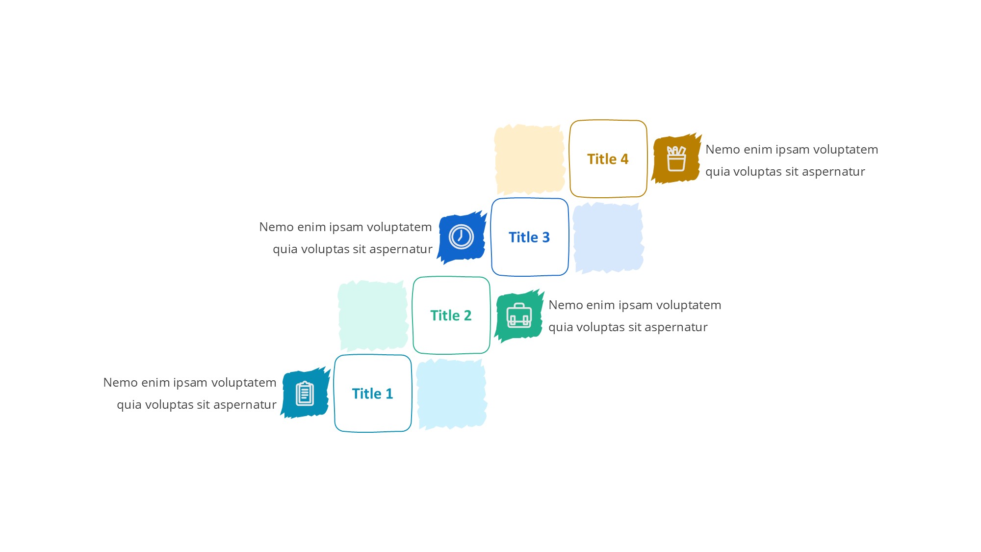线条图形信息图示PPT模板