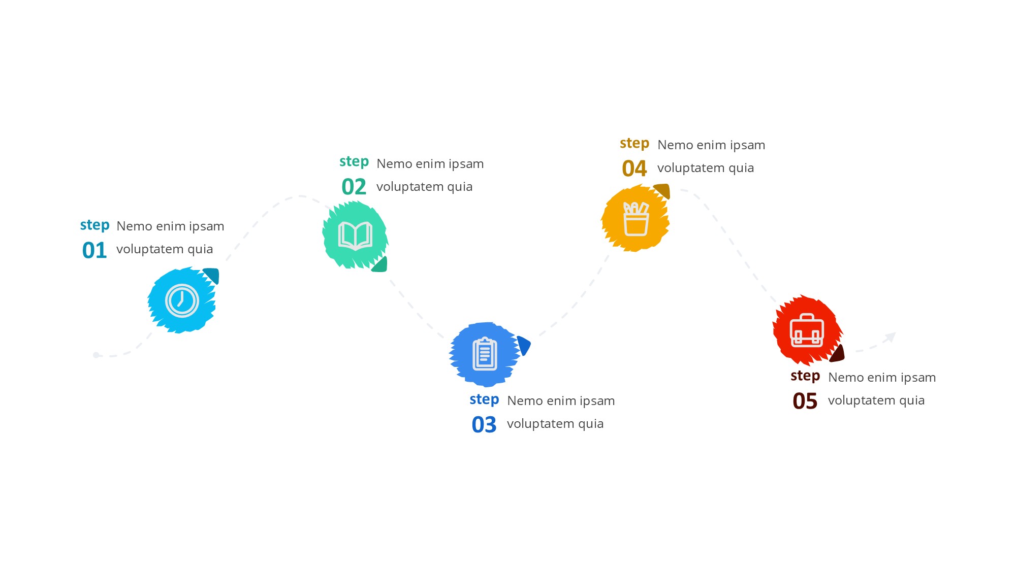 线条图形信息图示PPT模板