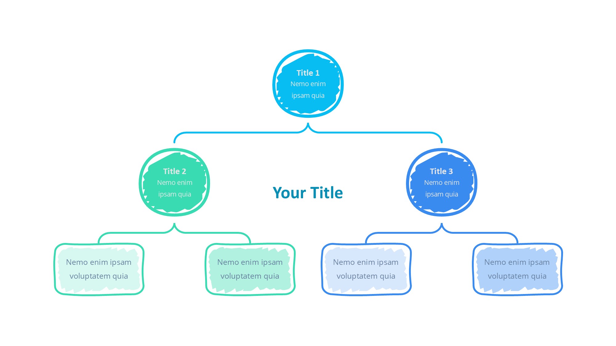 线条图形信息图示PPT模板
